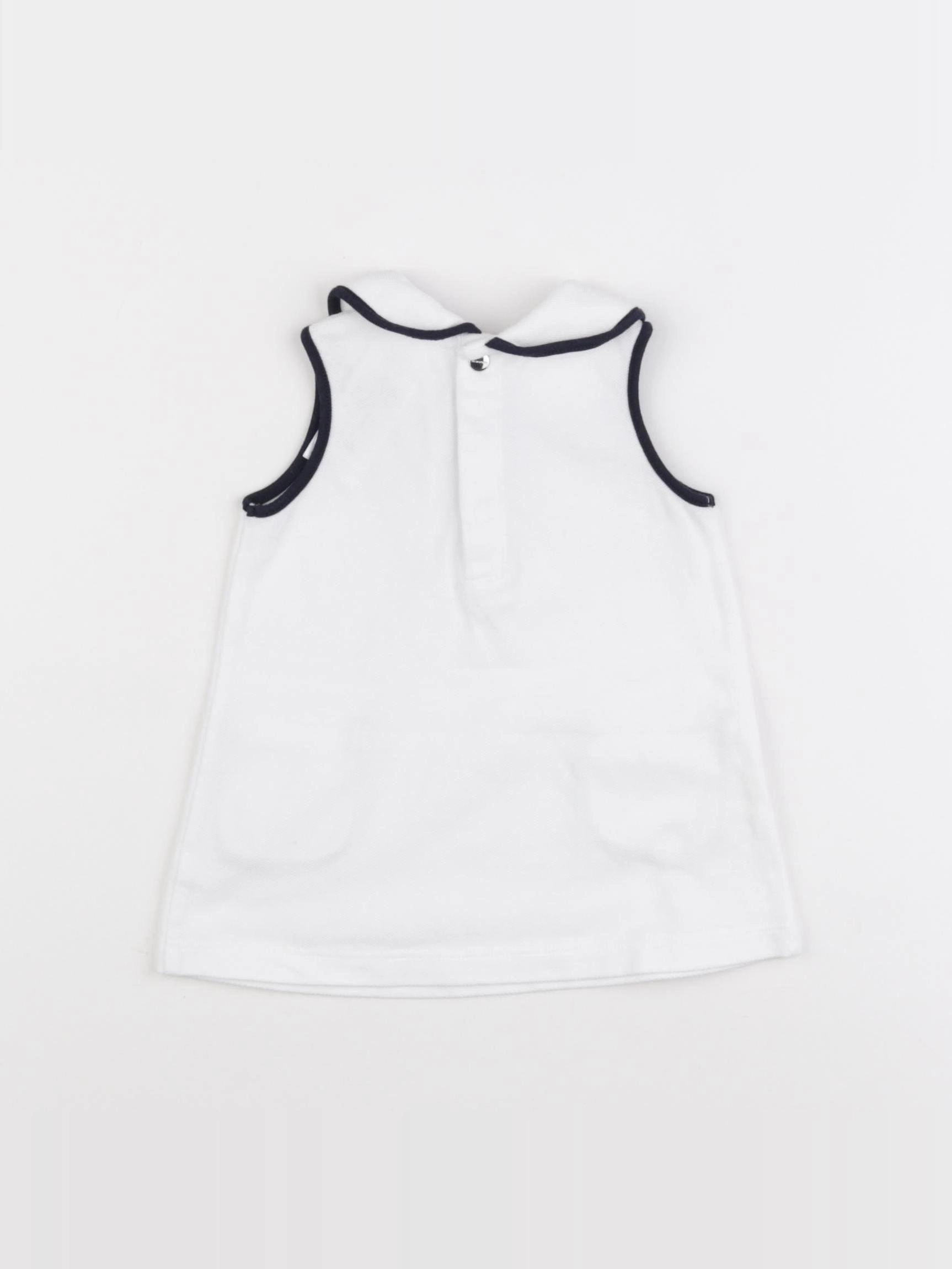 Jacadi - robe blanc, bleu - 6 mois