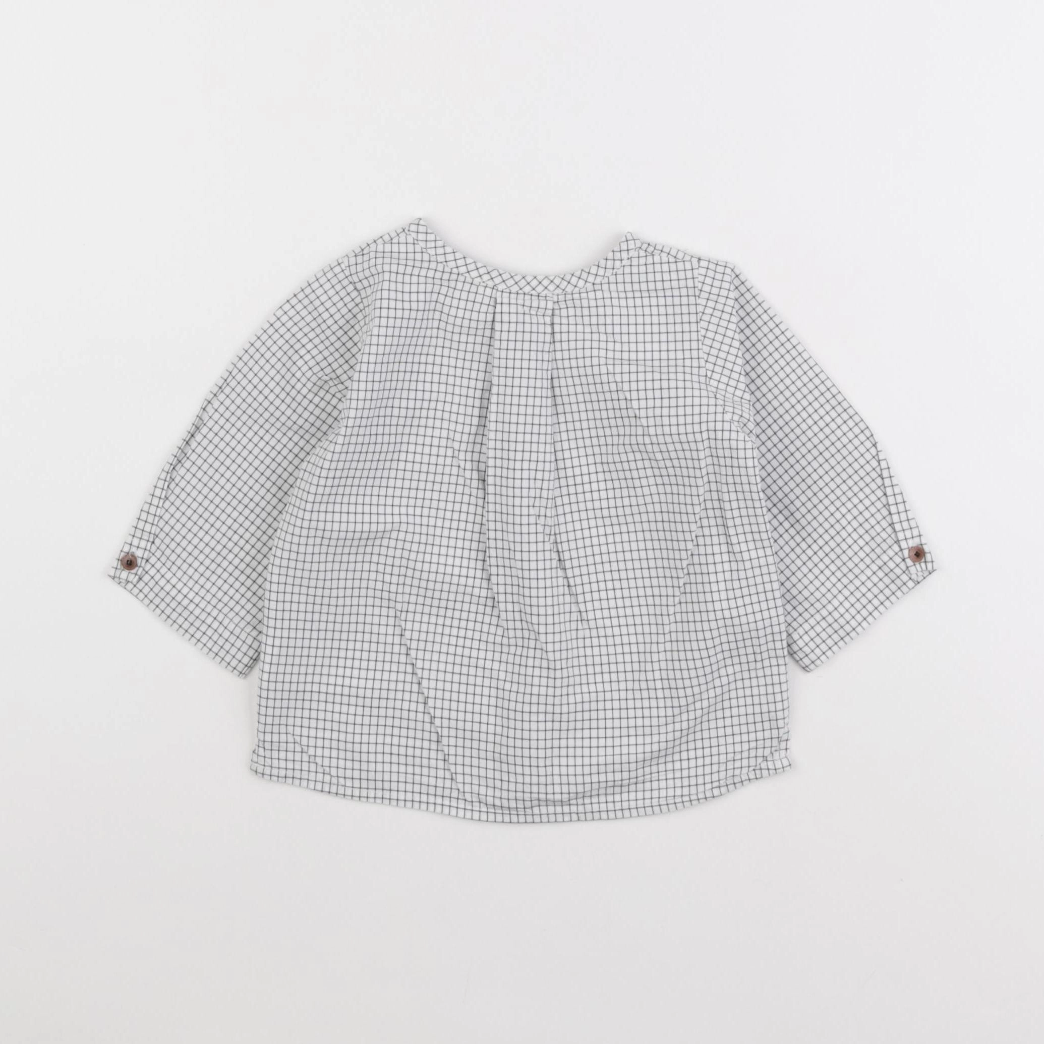 Jacadi - chemise blanc, noir - 6 mois
