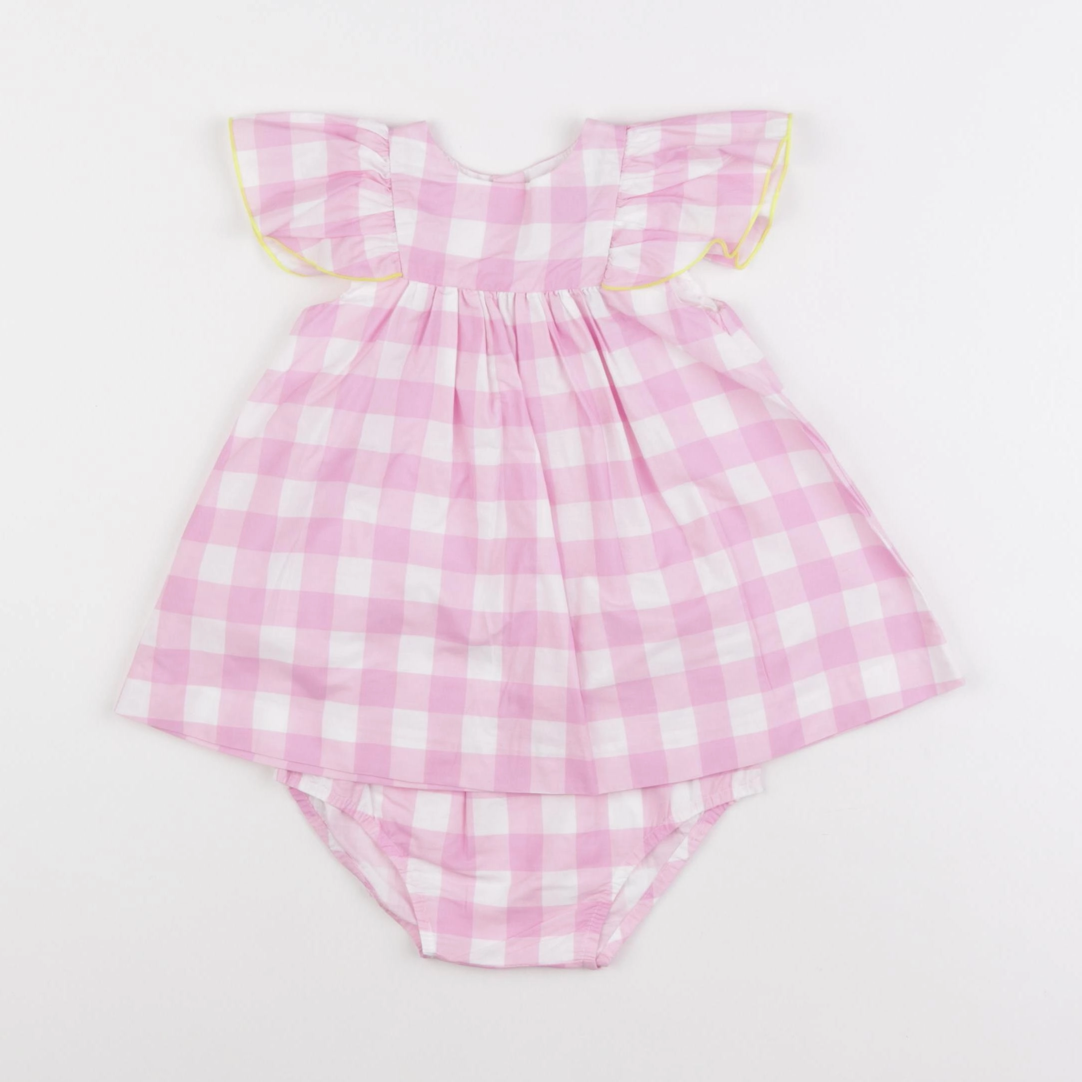 Jacadi - robe blanc, rose - 6 mois