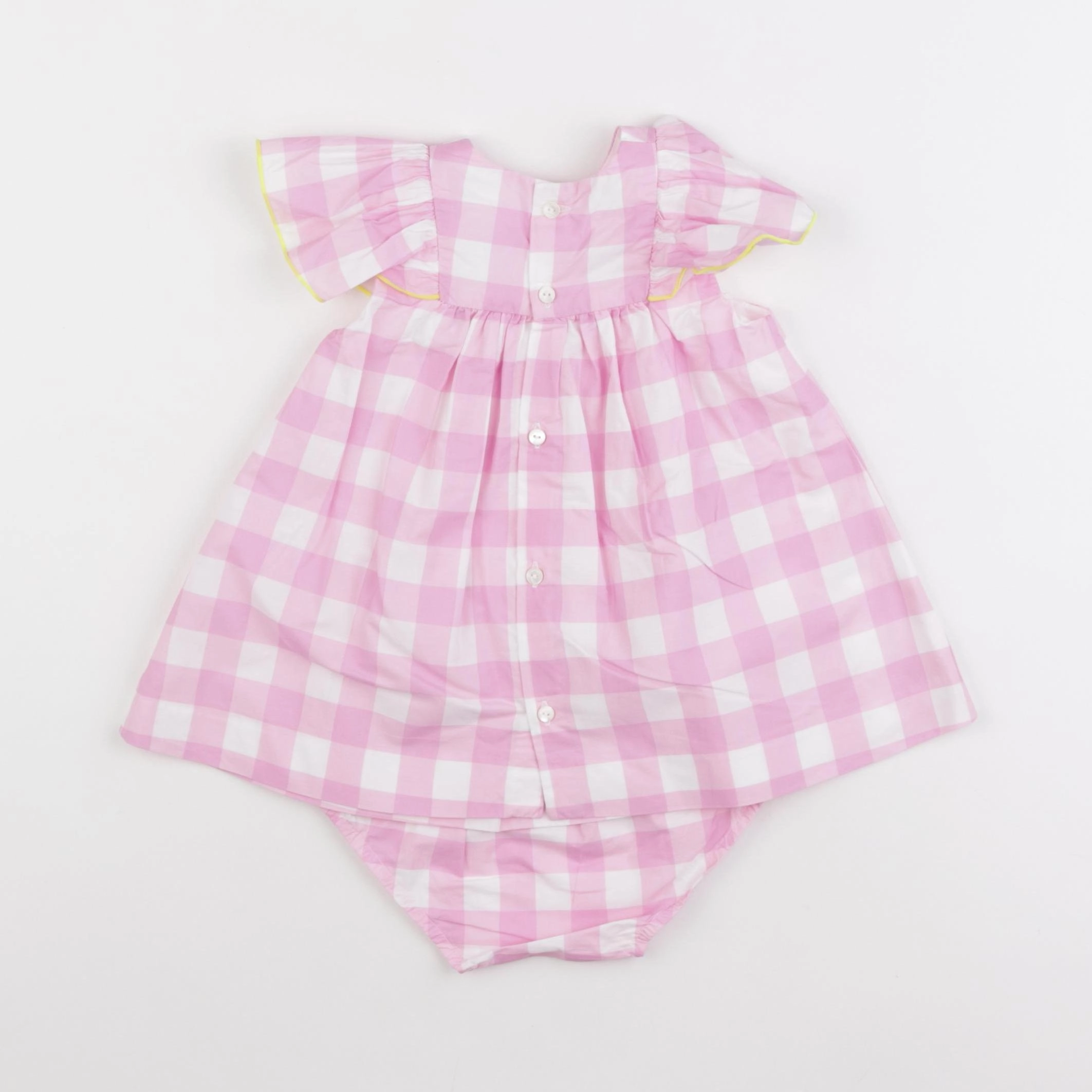 Jacadi - robe blanc, rose - 6 mois