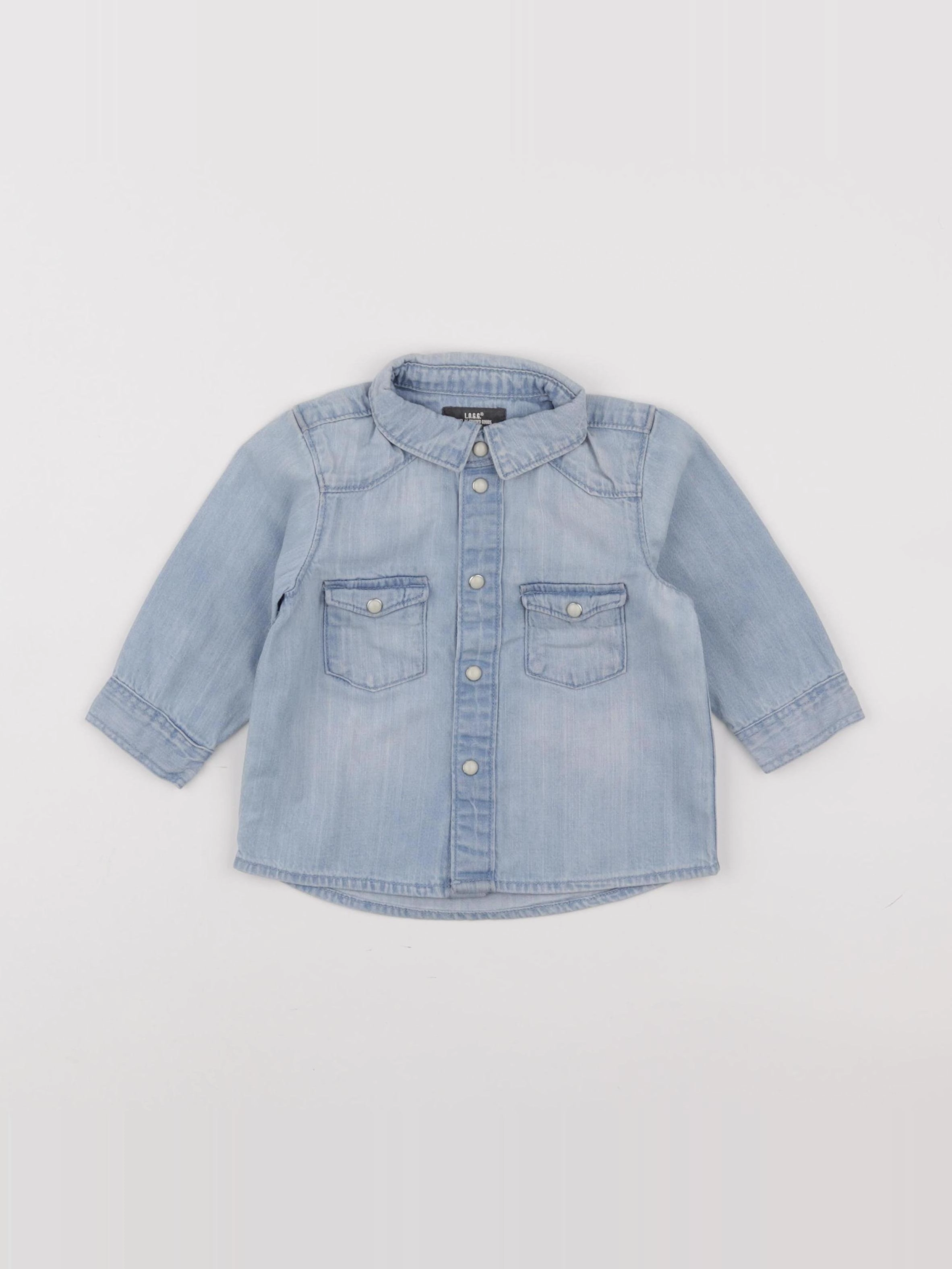 H&M - chemise bleu - 3/6 mois