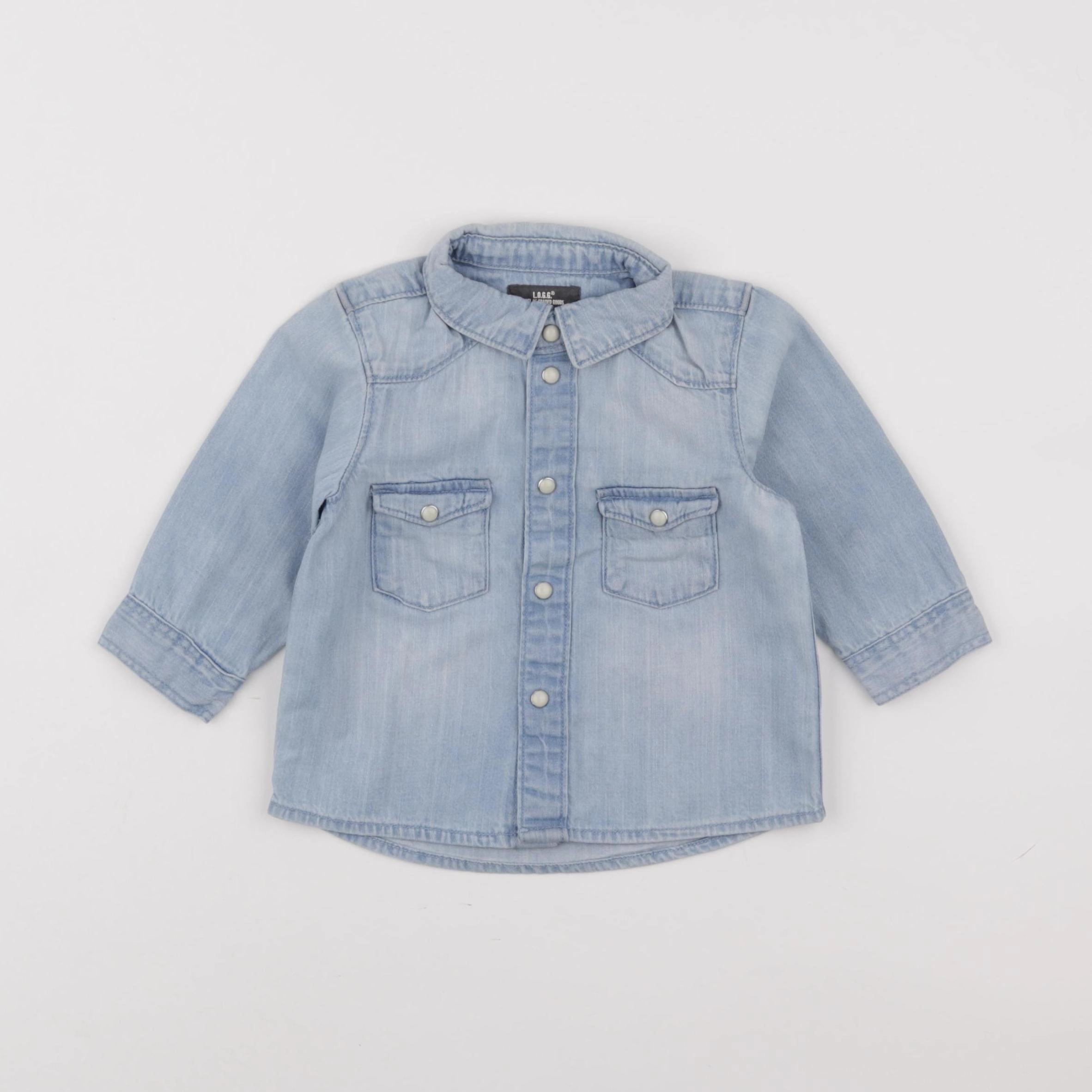 H&M - chemise bleu - 3/6 mois