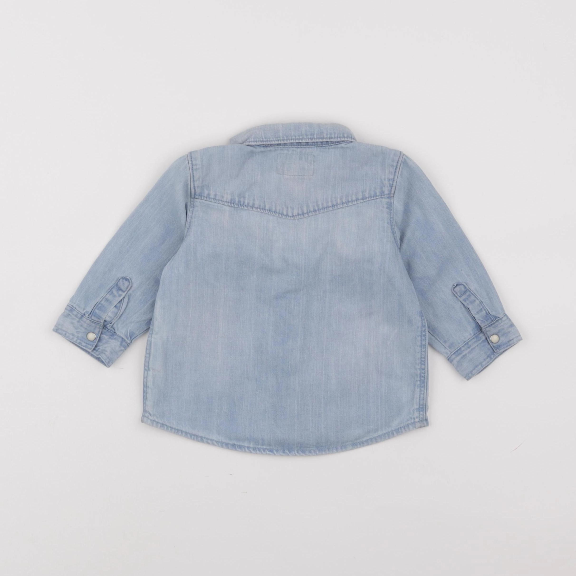 H&M - chemise bleu - 3/6 mois
