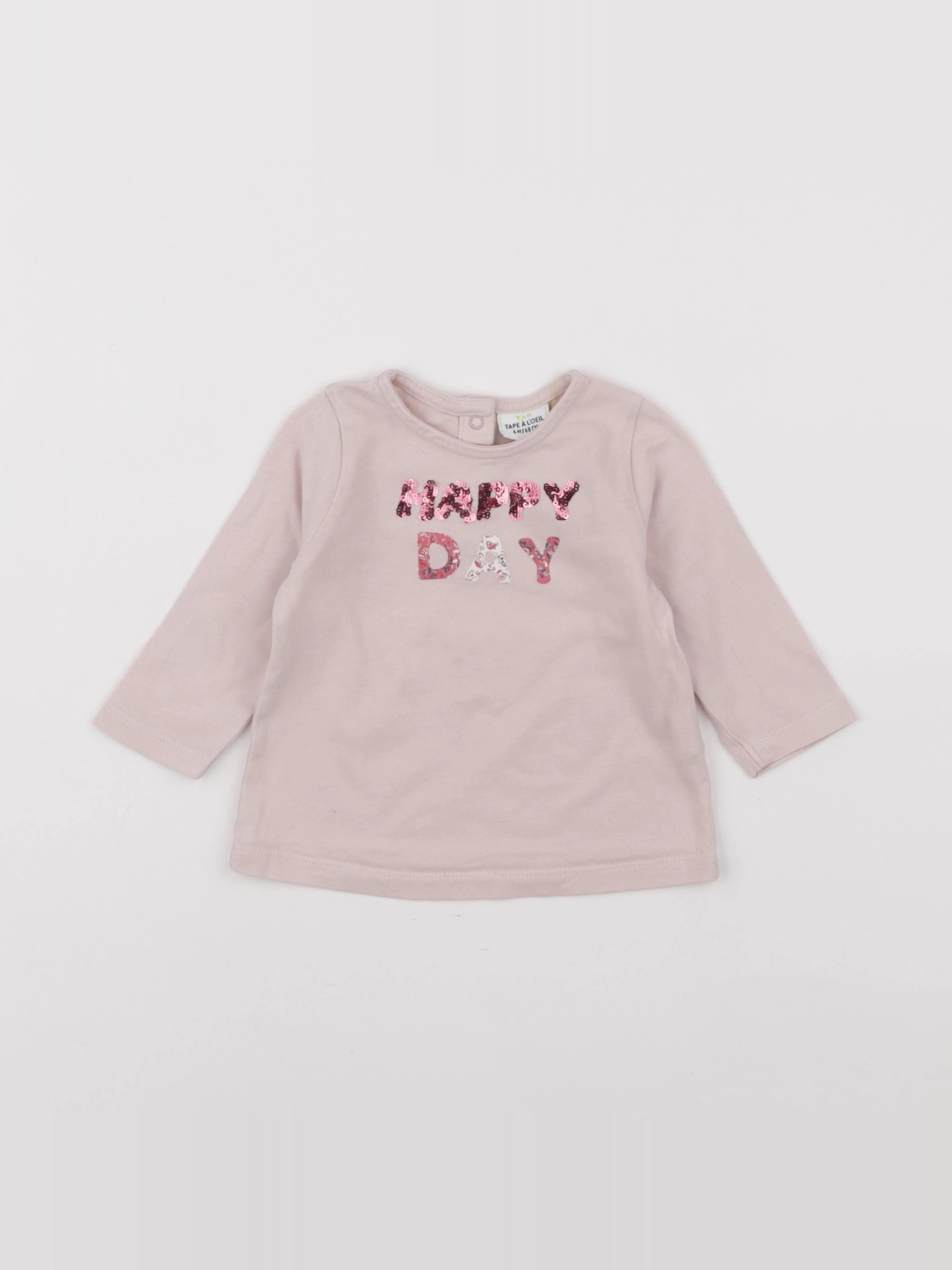 Tape à l'oeil - tee-shirt rose - 6 mois