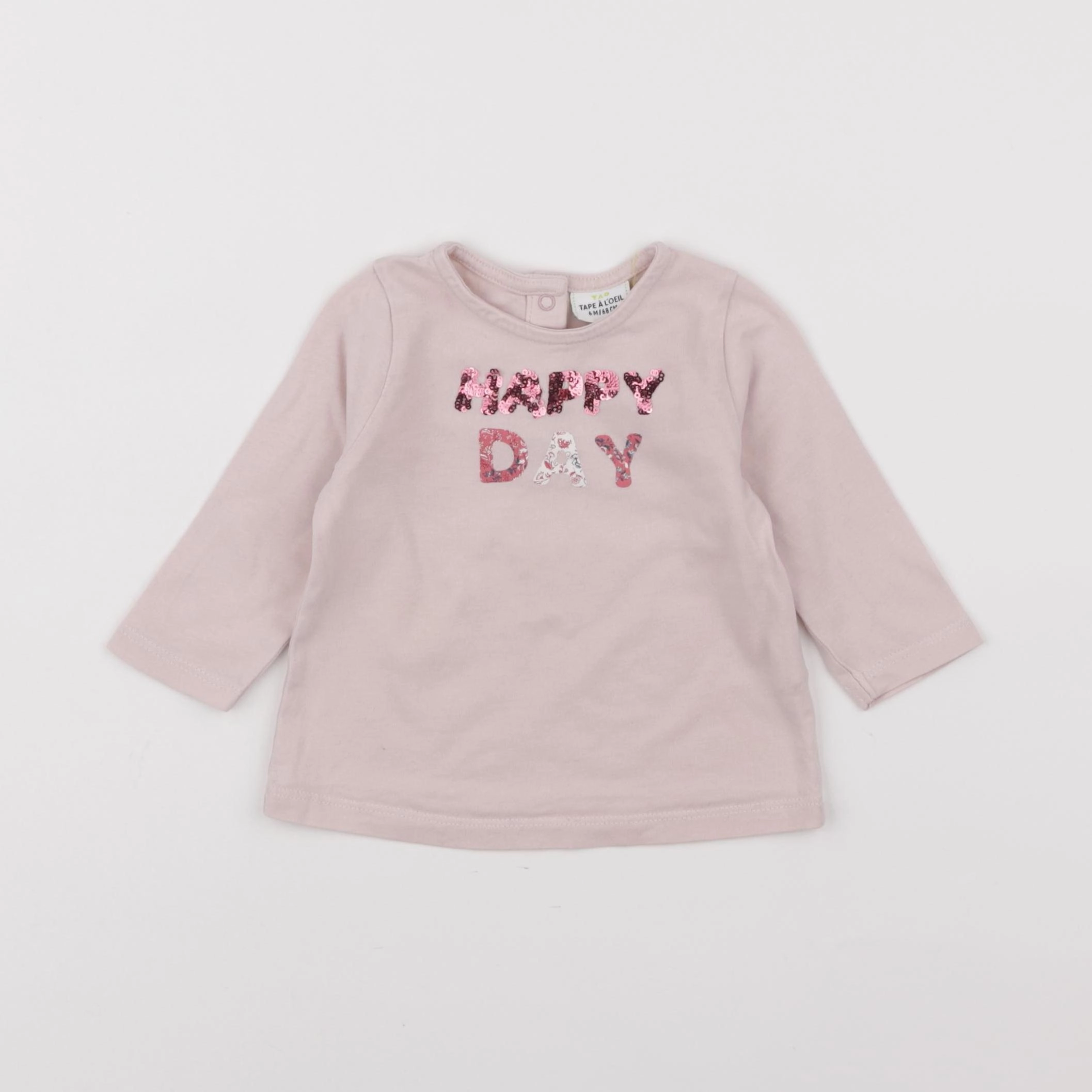 Tape à l'oeil - tee-shirt rose - 6 mois