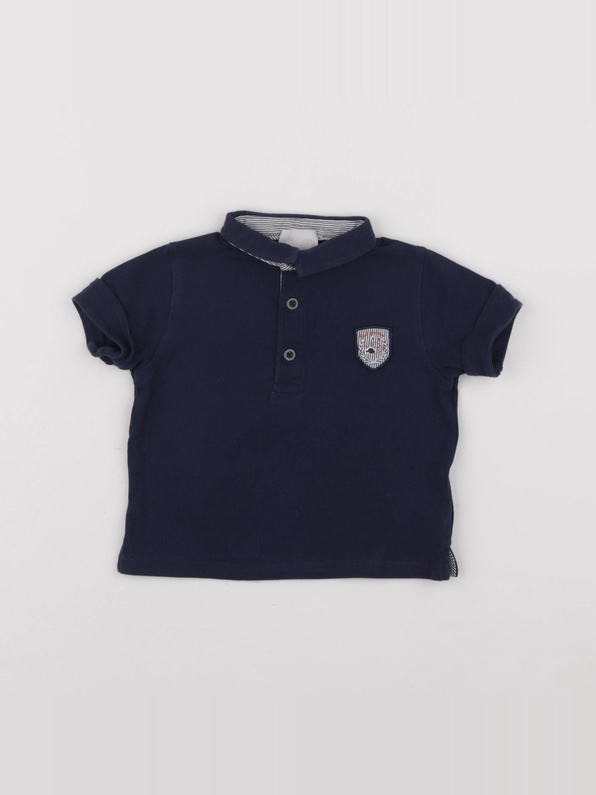 Cyrillus - polo bleu - 6 mois
