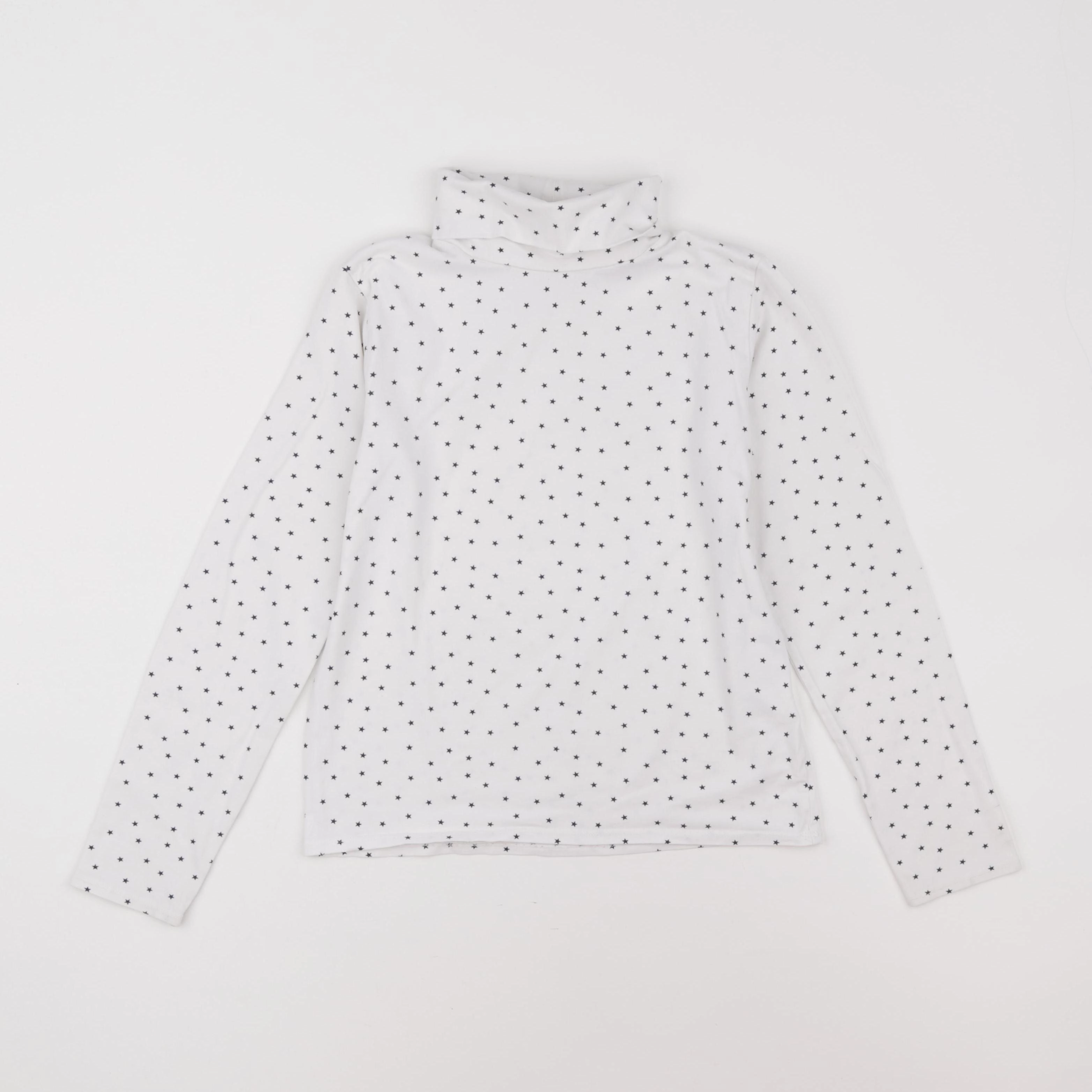 Vertbaudet - sous-pull blanc, bleu - 10 ans