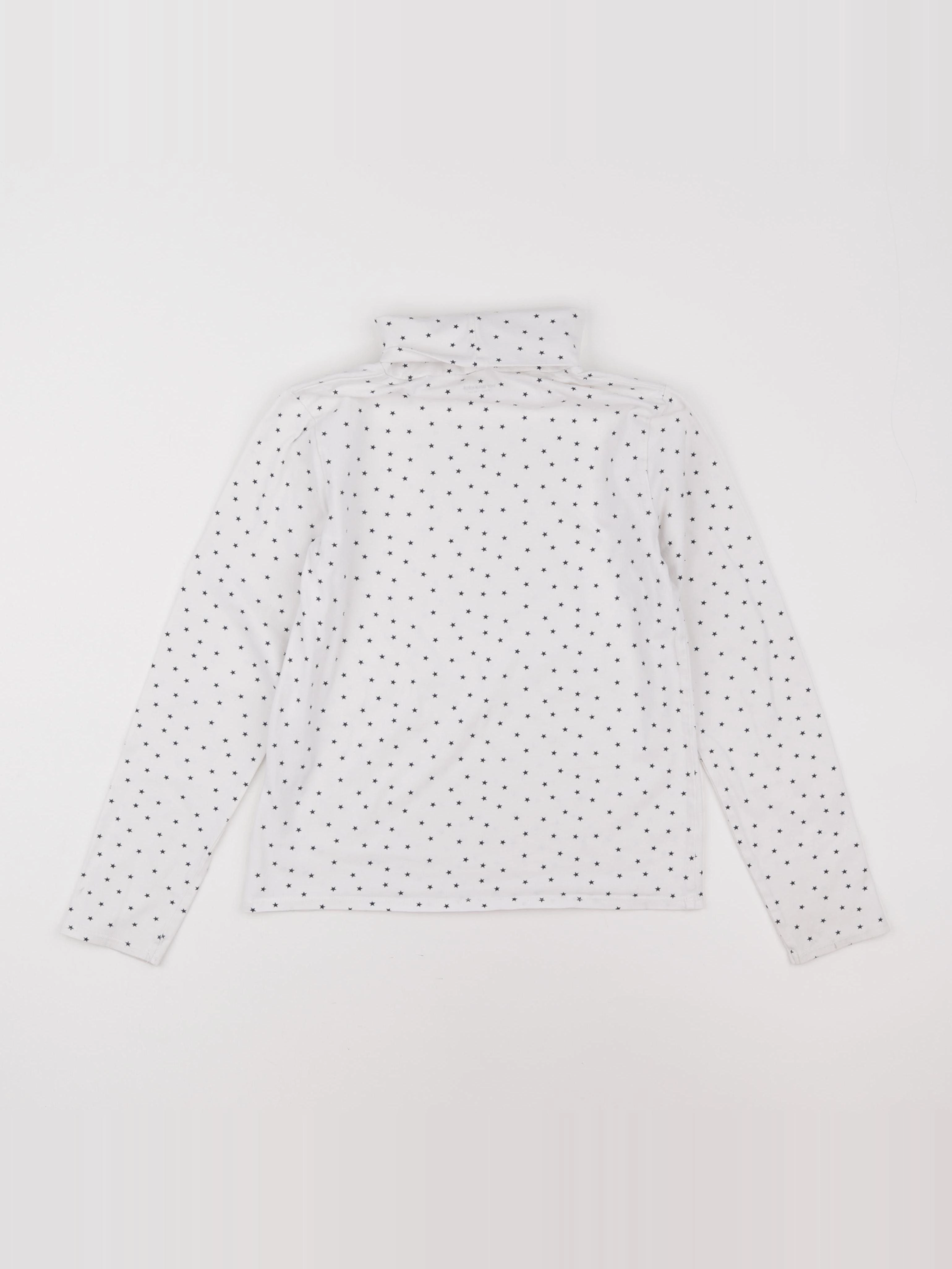 Vertbaudet - sous-pull blanc, bleu - 10 ans