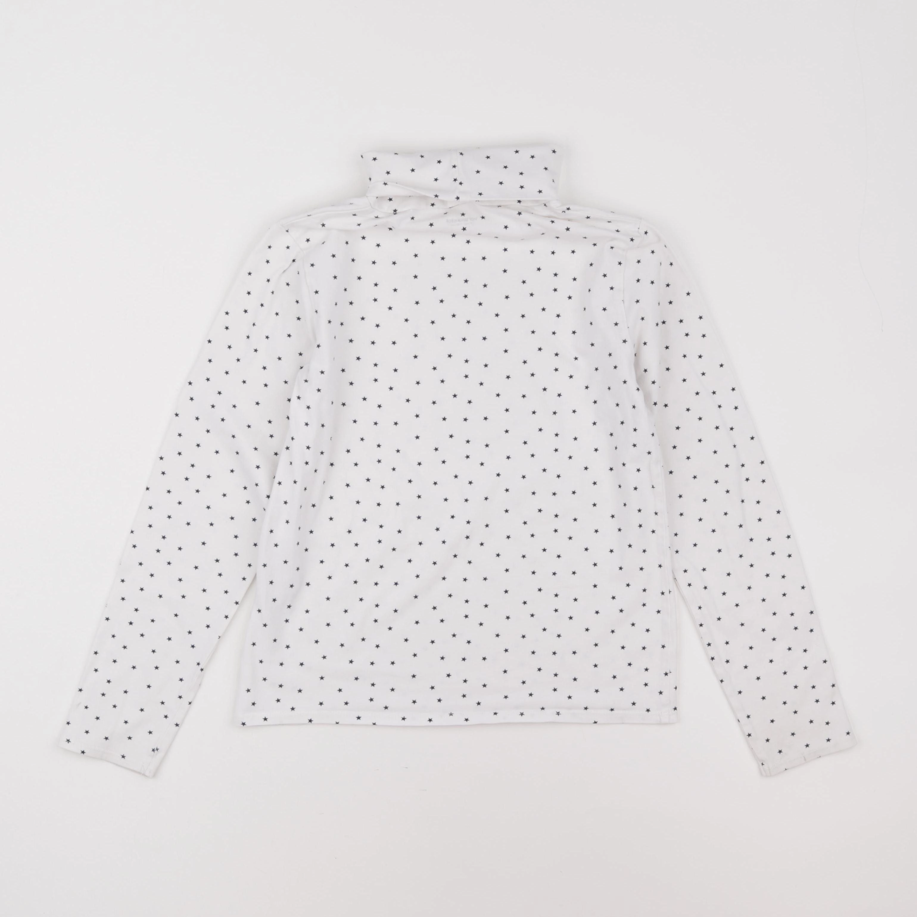 Vertbaudet - sous-pull blanc, bleu - 10 ans