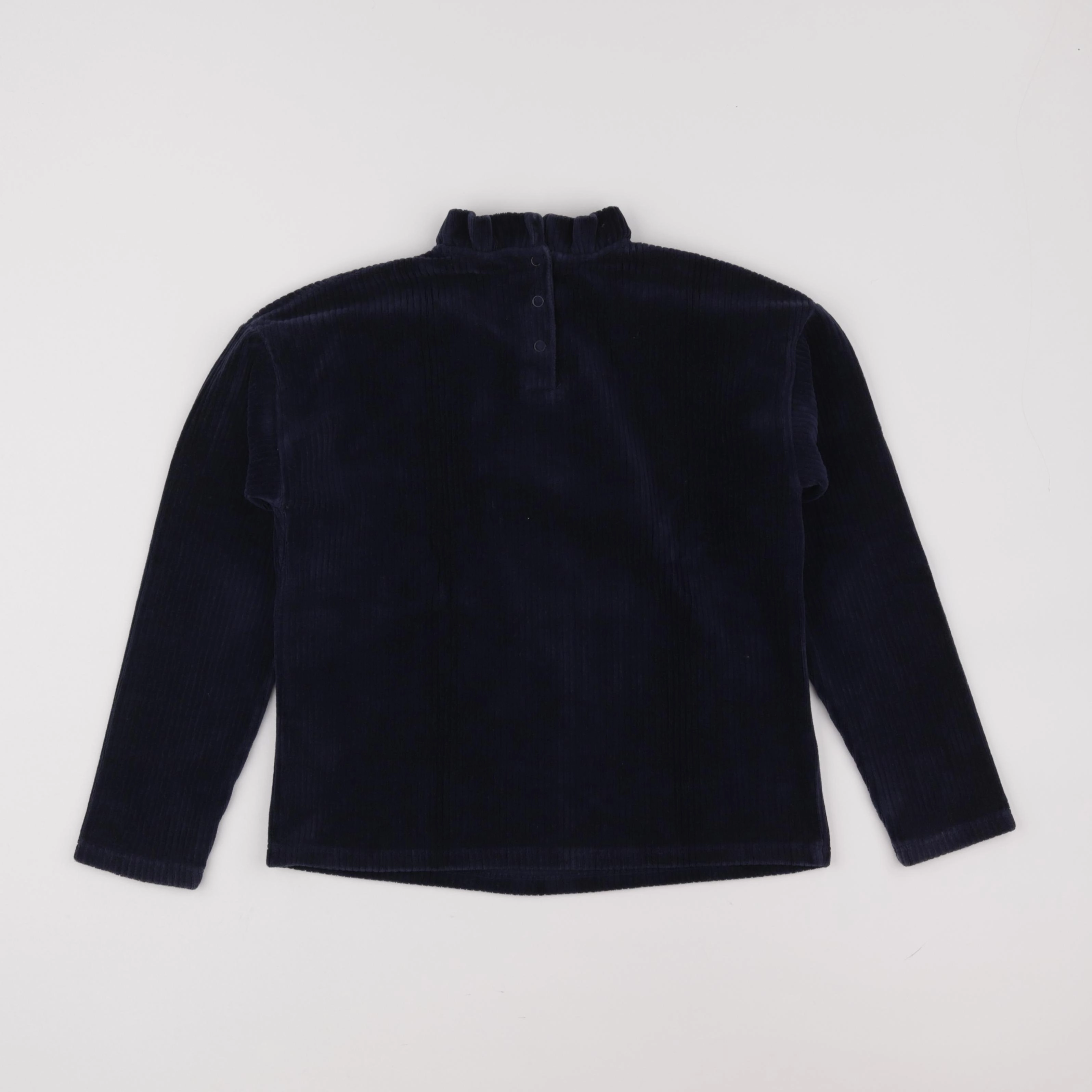 Vertbaudet - sweat velours bleu - 10 ans