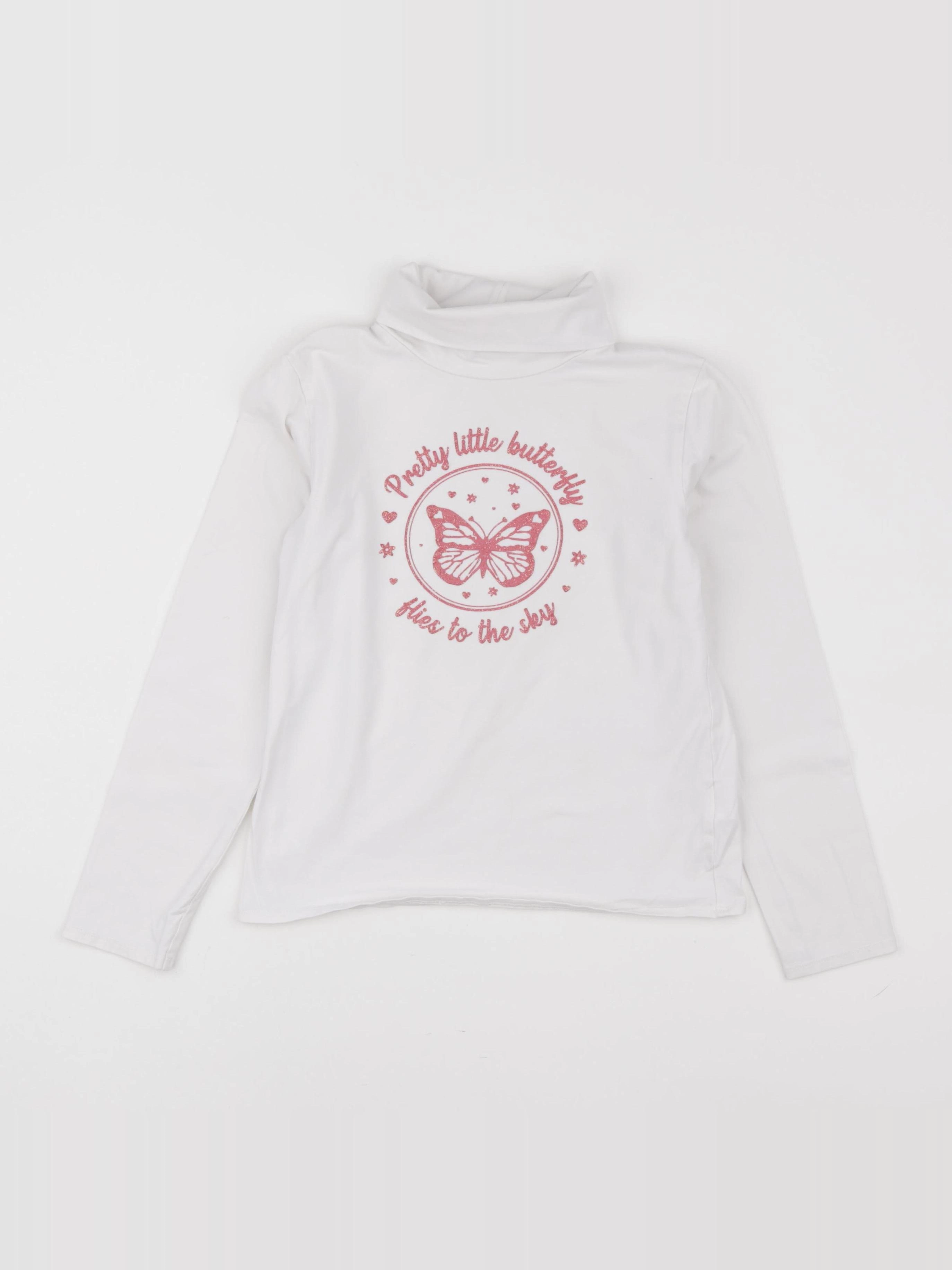 Vertbaudet - sous-pull blanc - 10 ans