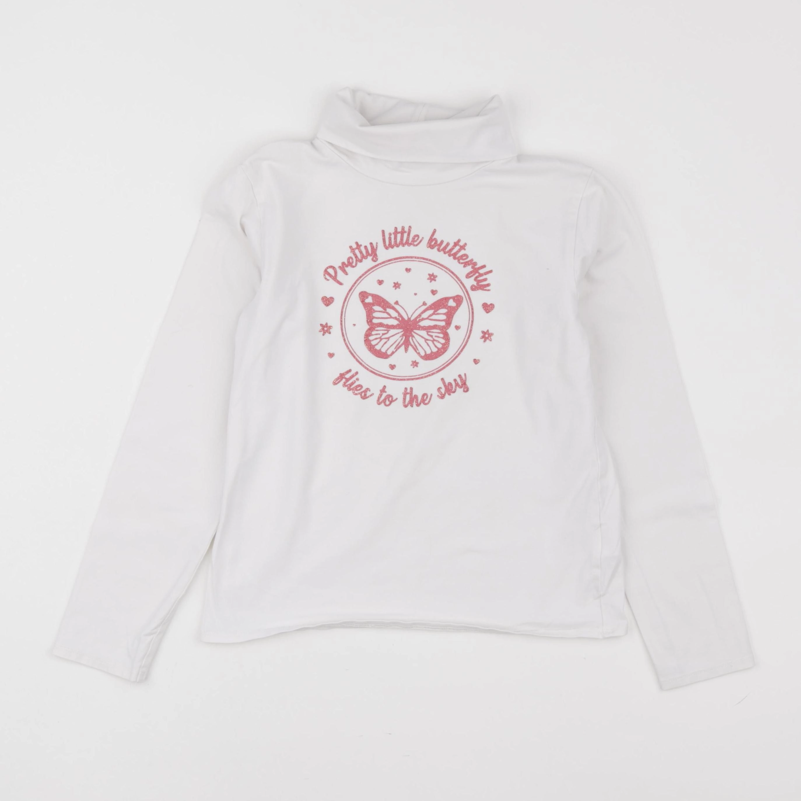Vertbaudet - sous-pull blanc - 10 ans