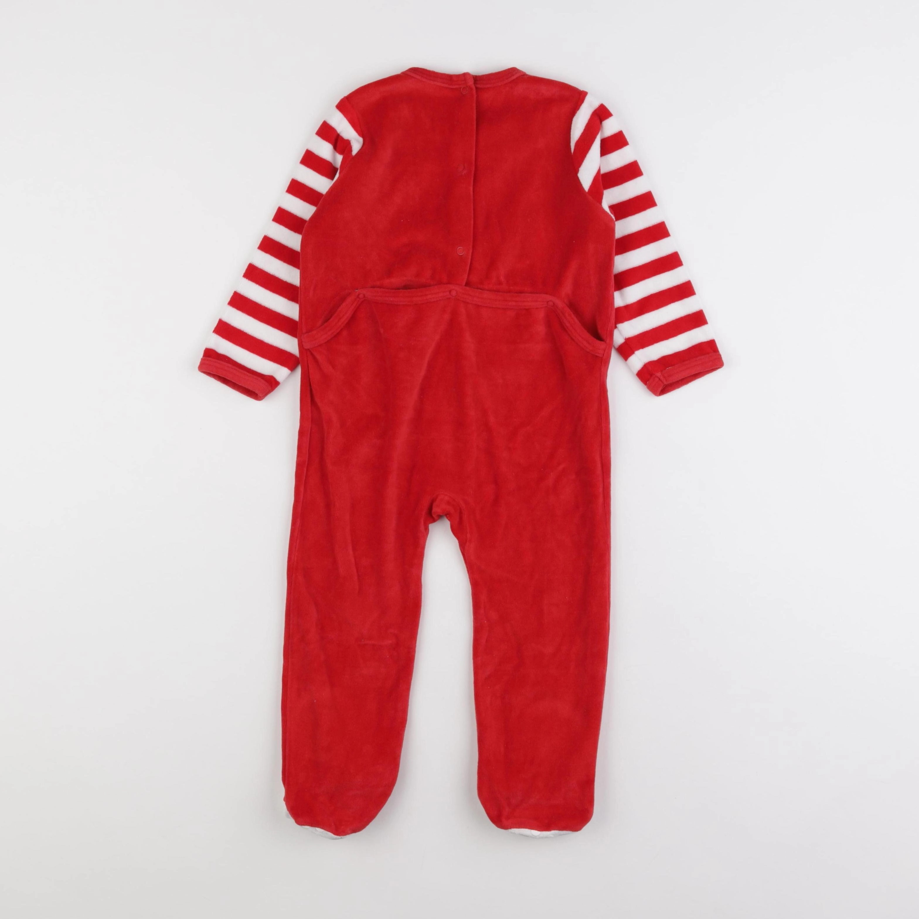 Vertbaudet - pyjama velours rouge - 2 ans