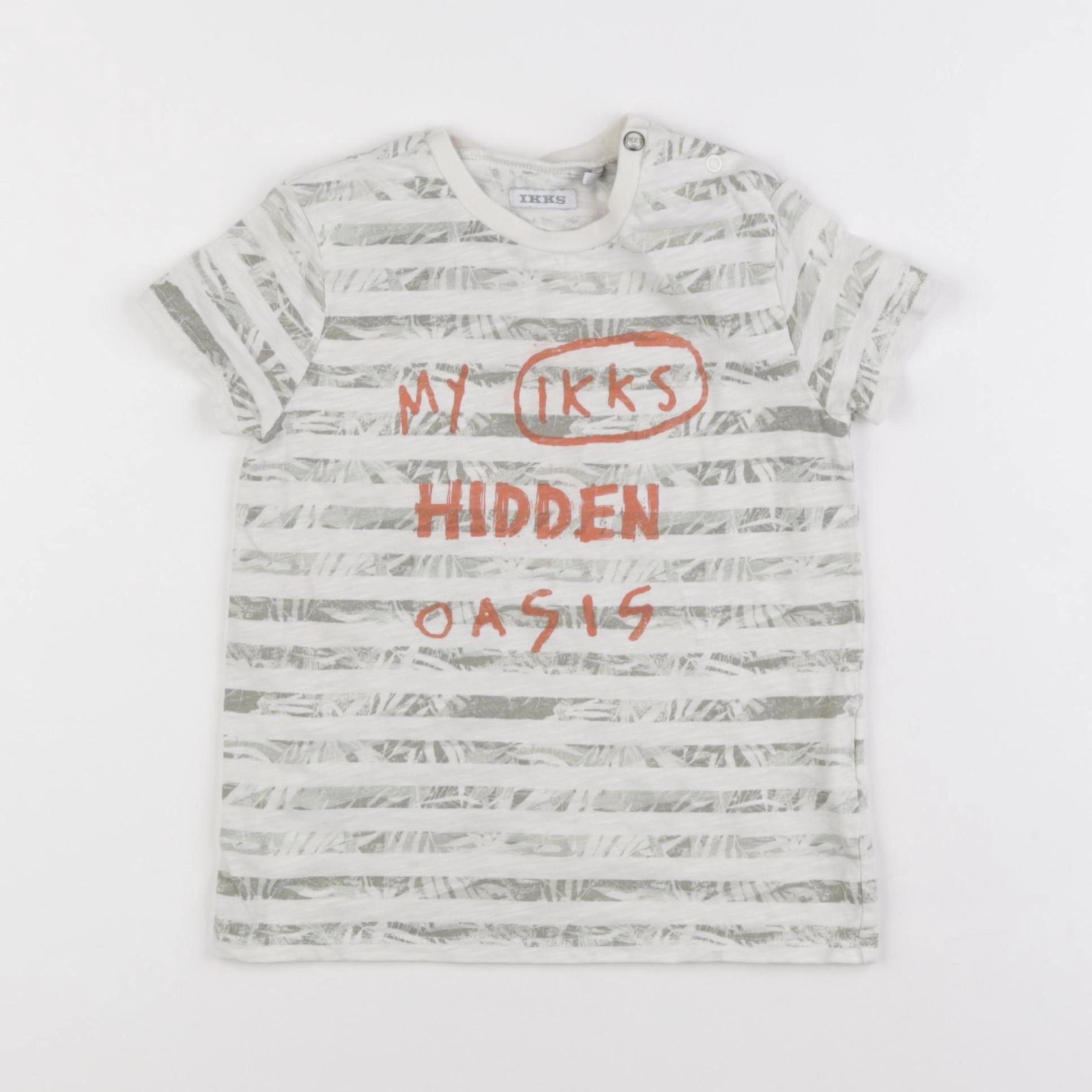 IKKS - tee-shirt beige, vert - 4 ans