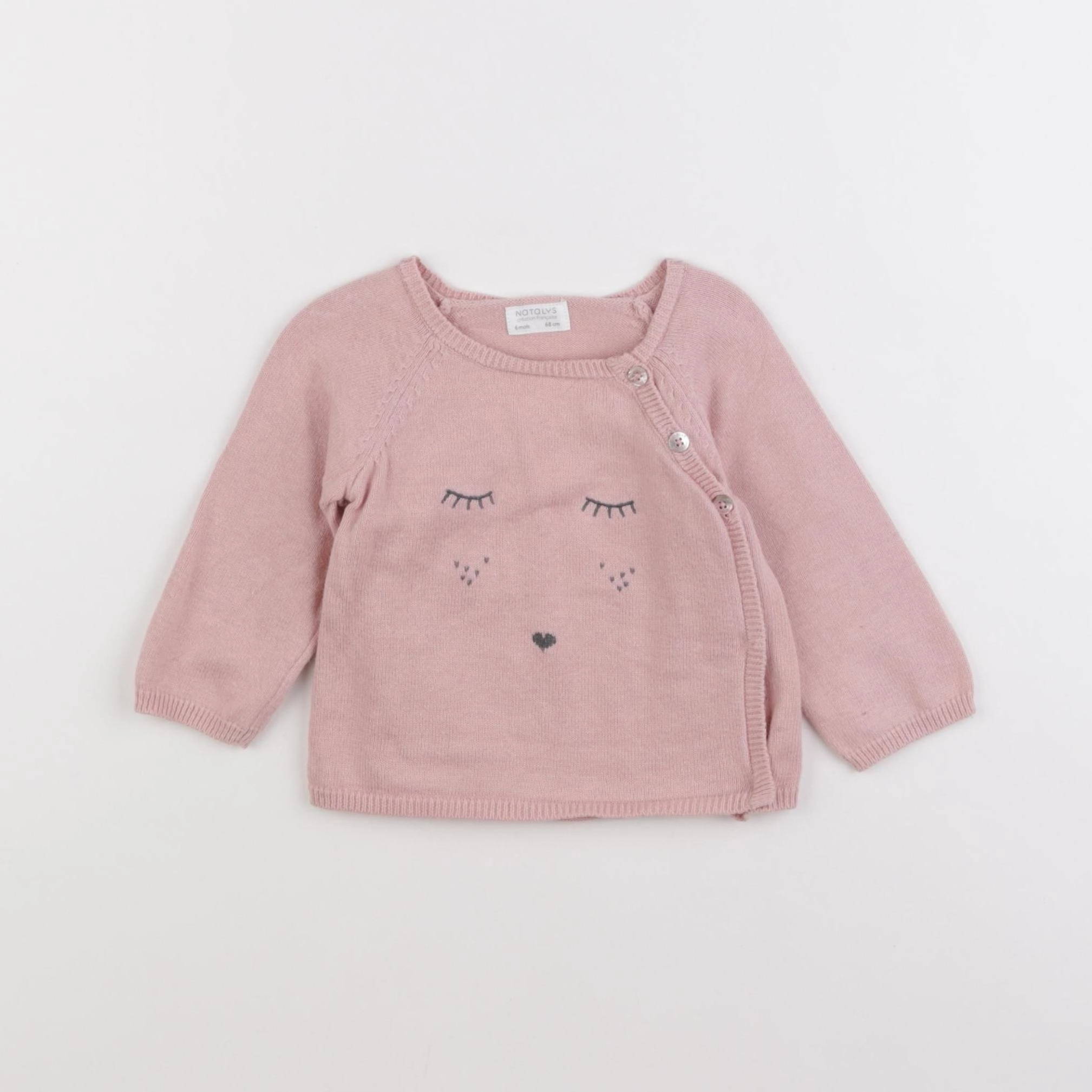 Natalys - pull rose - 6 mois