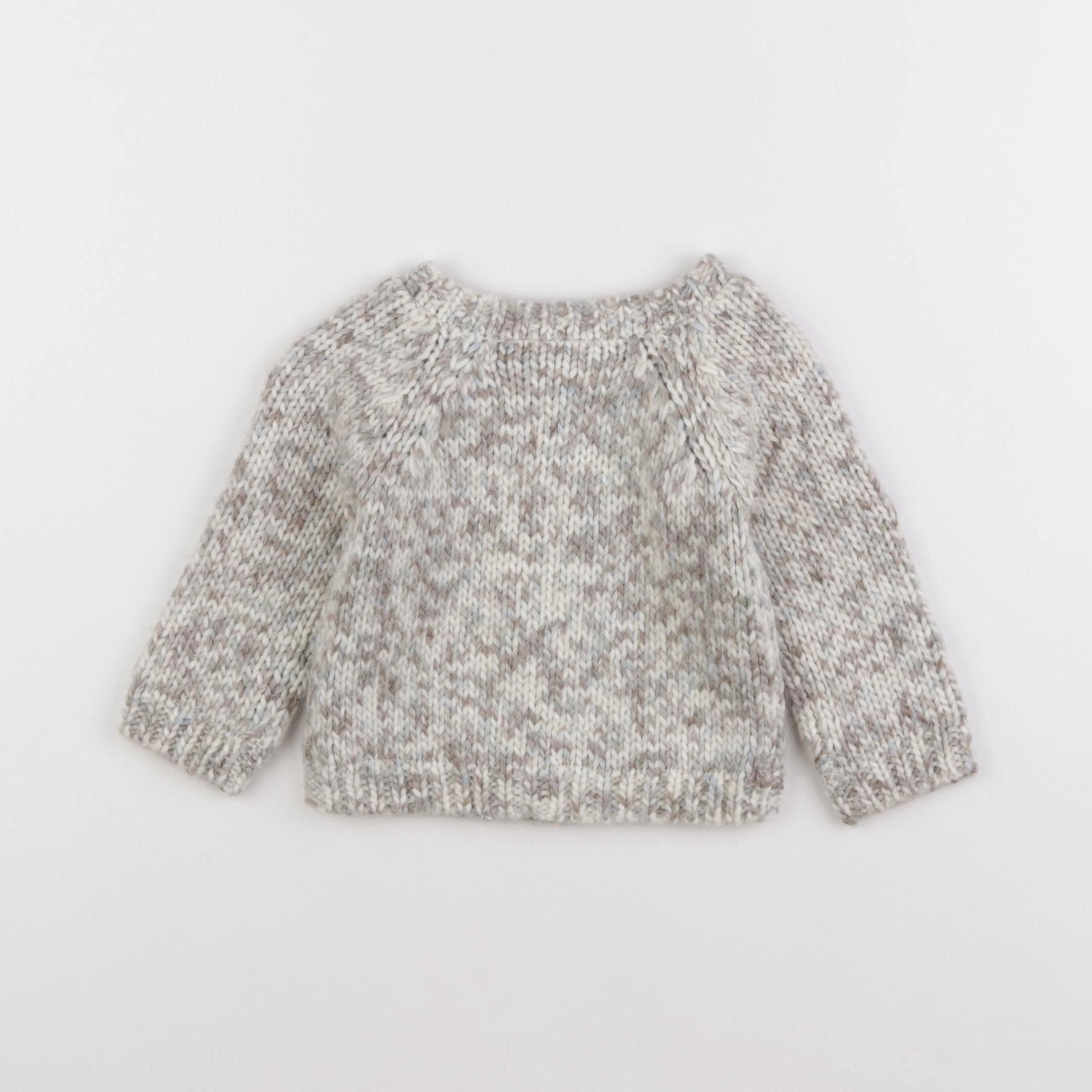 Natalys - gilet beige, gris - 6 mois