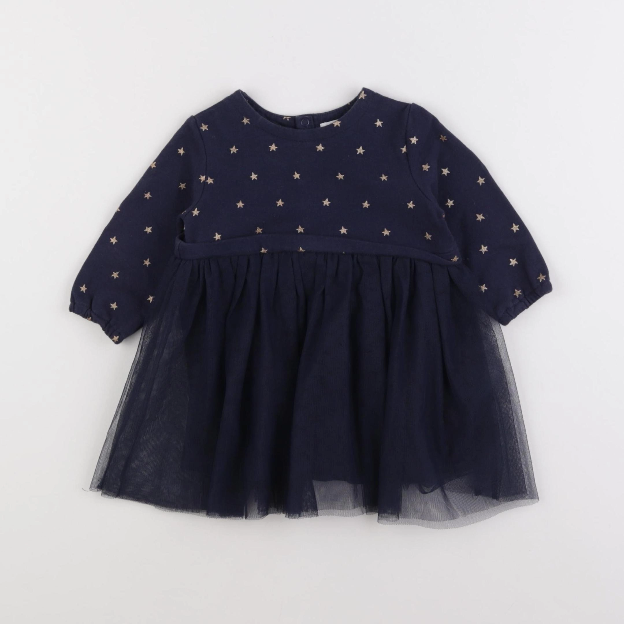 Boutchou - robe or, bleu - 6 mois