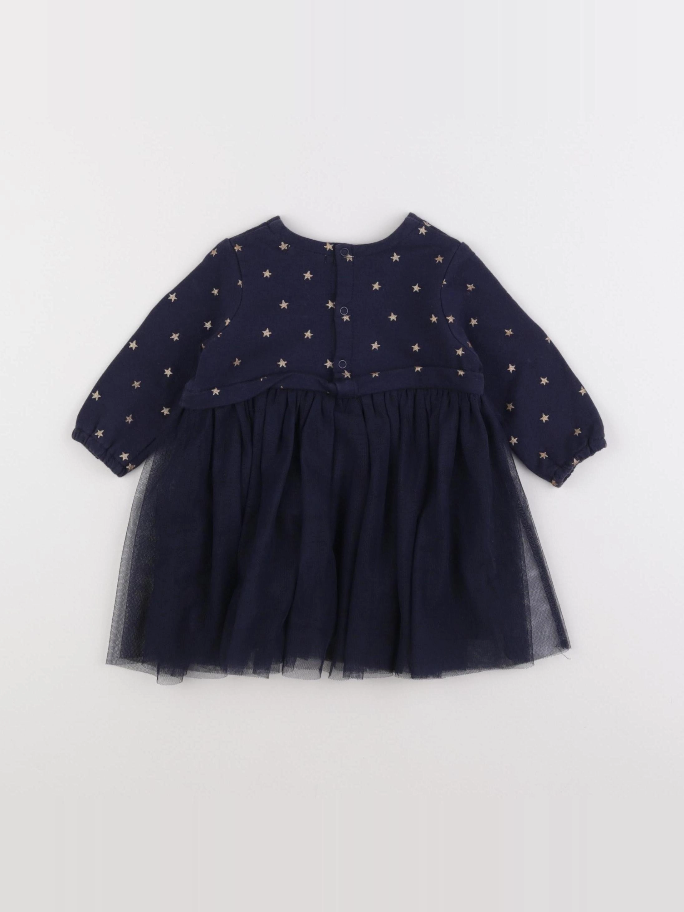 Boutchou - robe or, bleu - 6 mois
