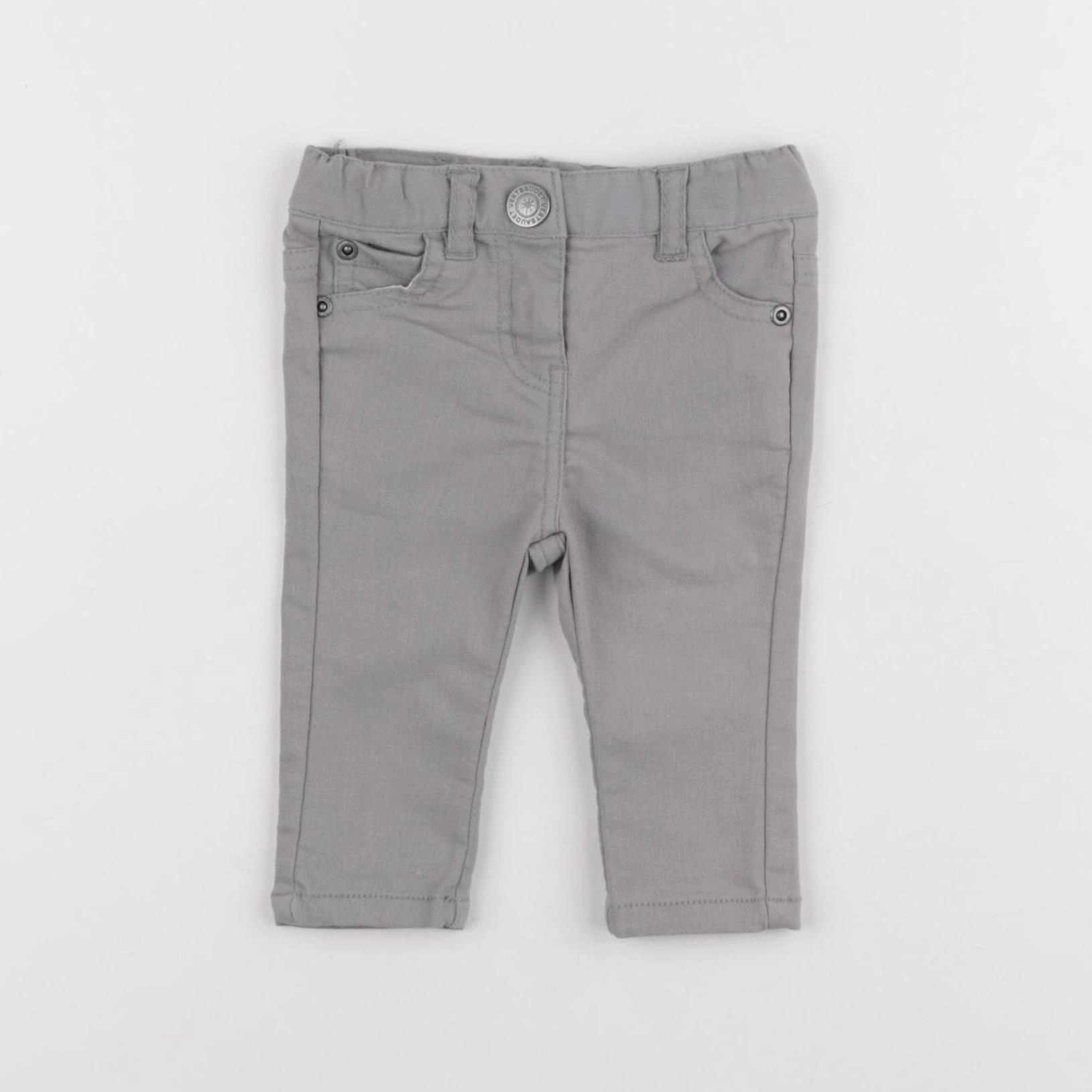 Vertbaudet - jean gris - 3 mois