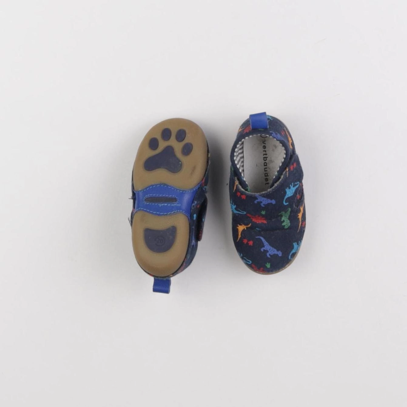 Vertbaudet - chaussons bleu - pointure 20