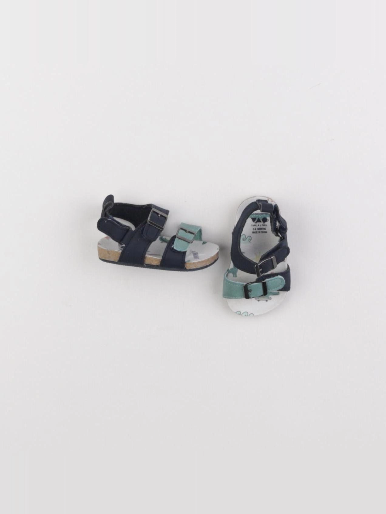 Tape à l'oeil - chaussons bleu, vert - pointure 17