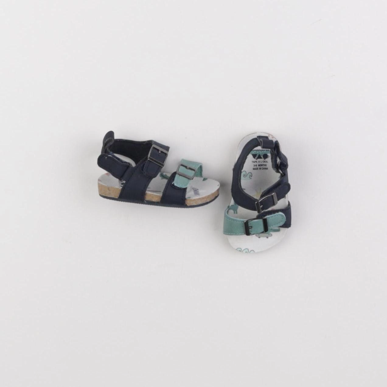 Tape à l'oeil - chaussons bleu, vert - pointure 17