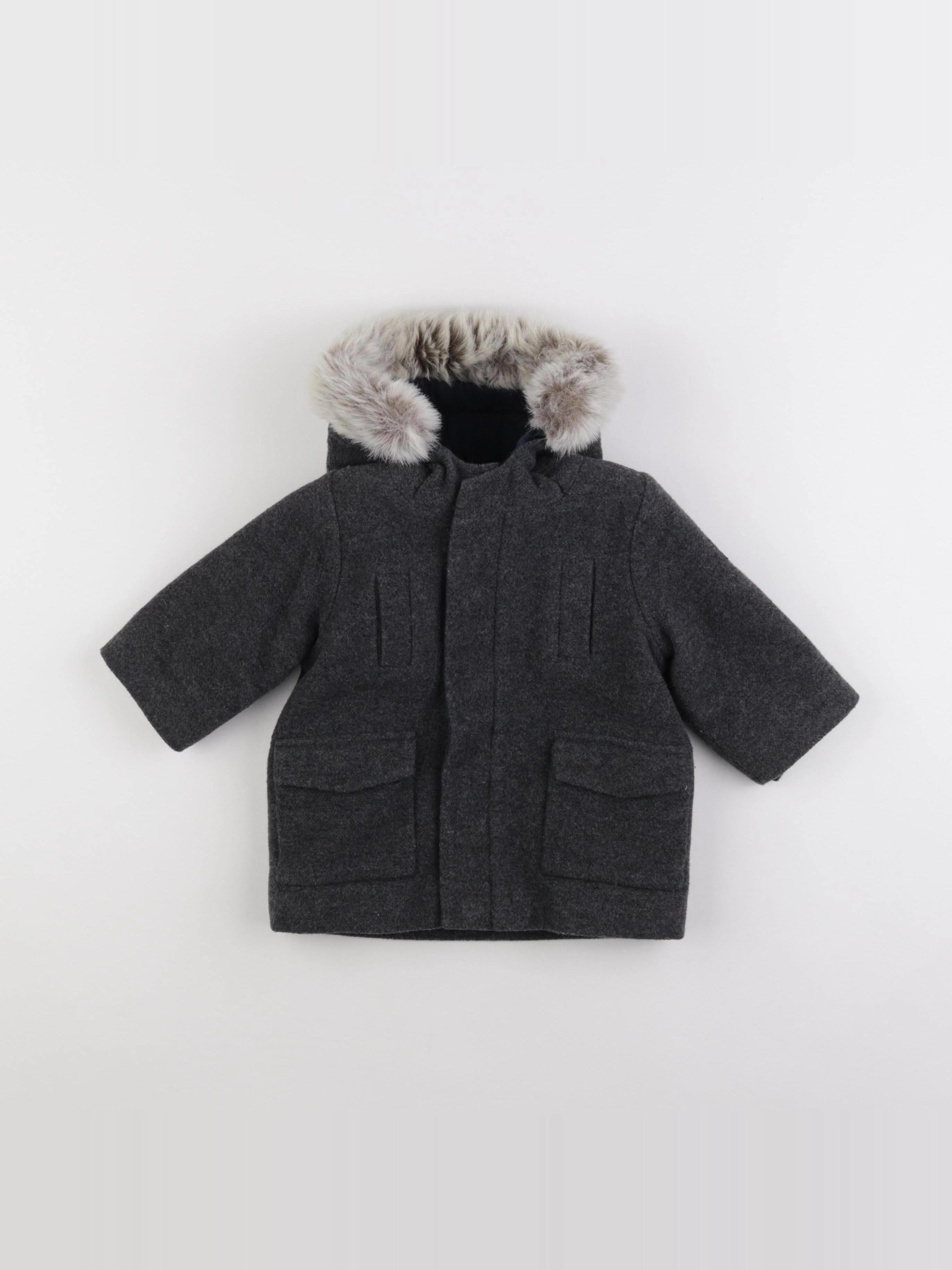 Jacadi - manteau gris - 12 mois