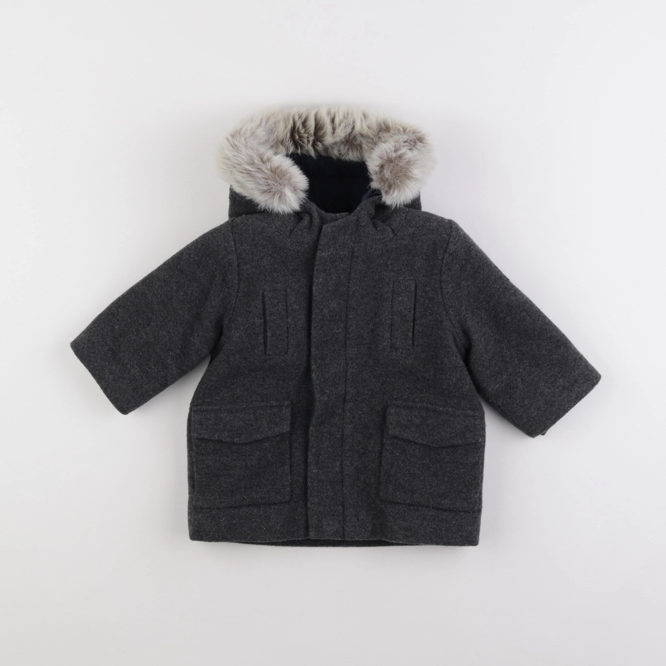 Jacadi - manteau gris - 12 mois