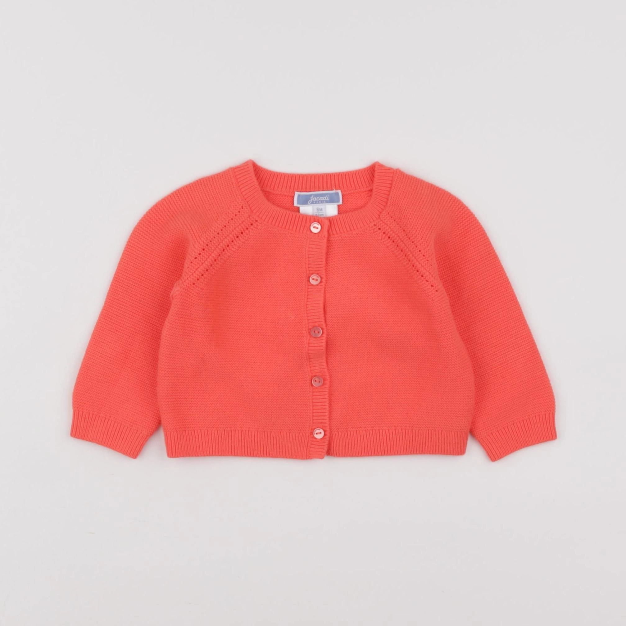 Jacadi - gilet orange - 6 mois