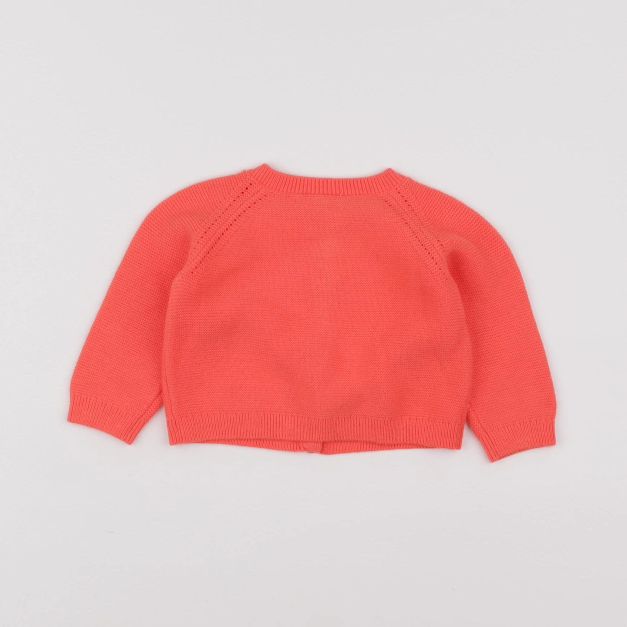 Jacadi - gilet orange - 6 mois