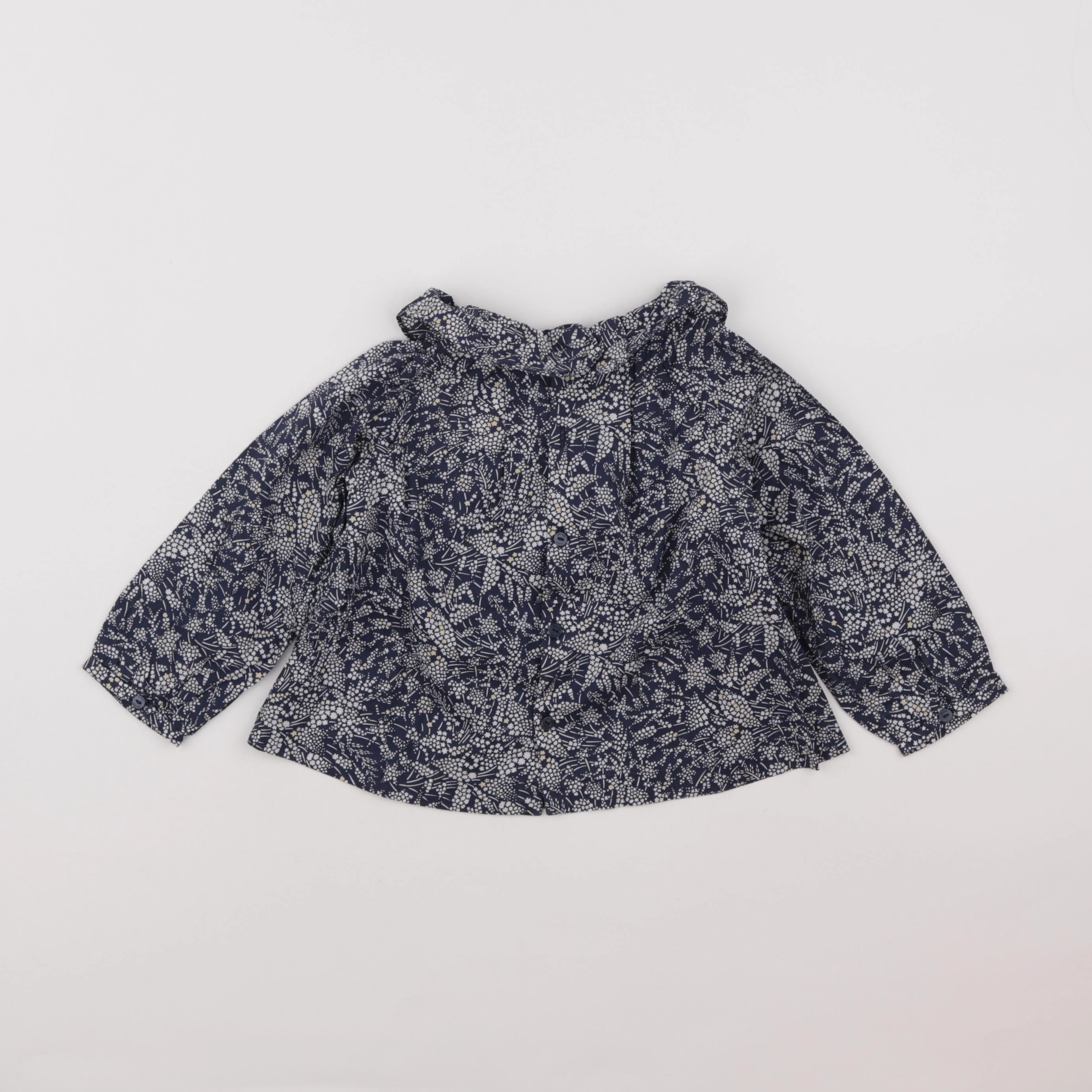 Jacadi - blouse liberty bleu - 2 ans