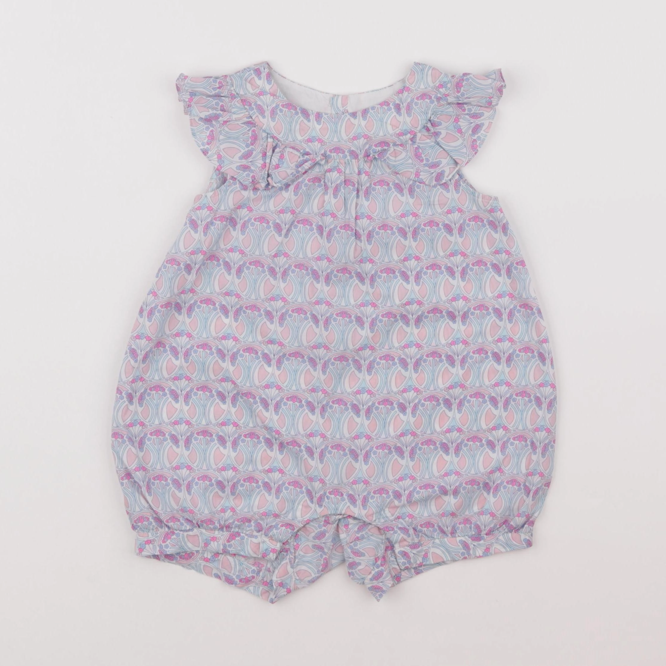 Jacadi - combinaison liberty bleu, rose - 2 ans