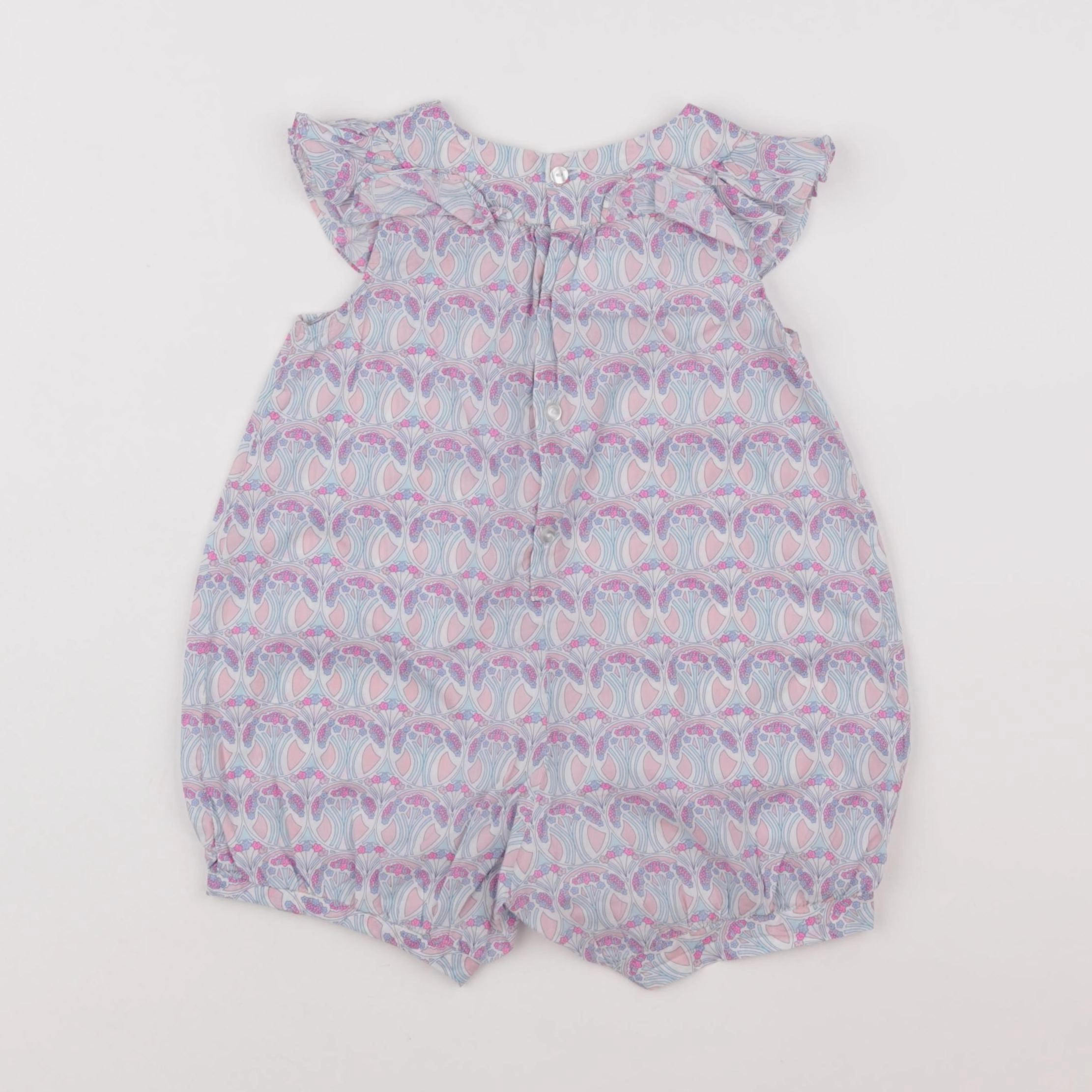 Jacadi - combinaison liberty bleu, rose - 2 ans