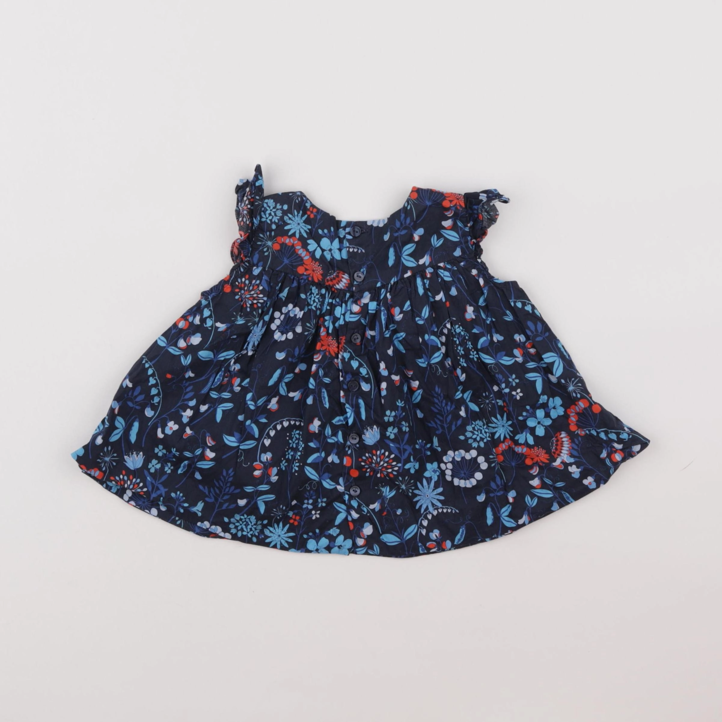 Jacadi - blouse liberty bleu - 18 mois