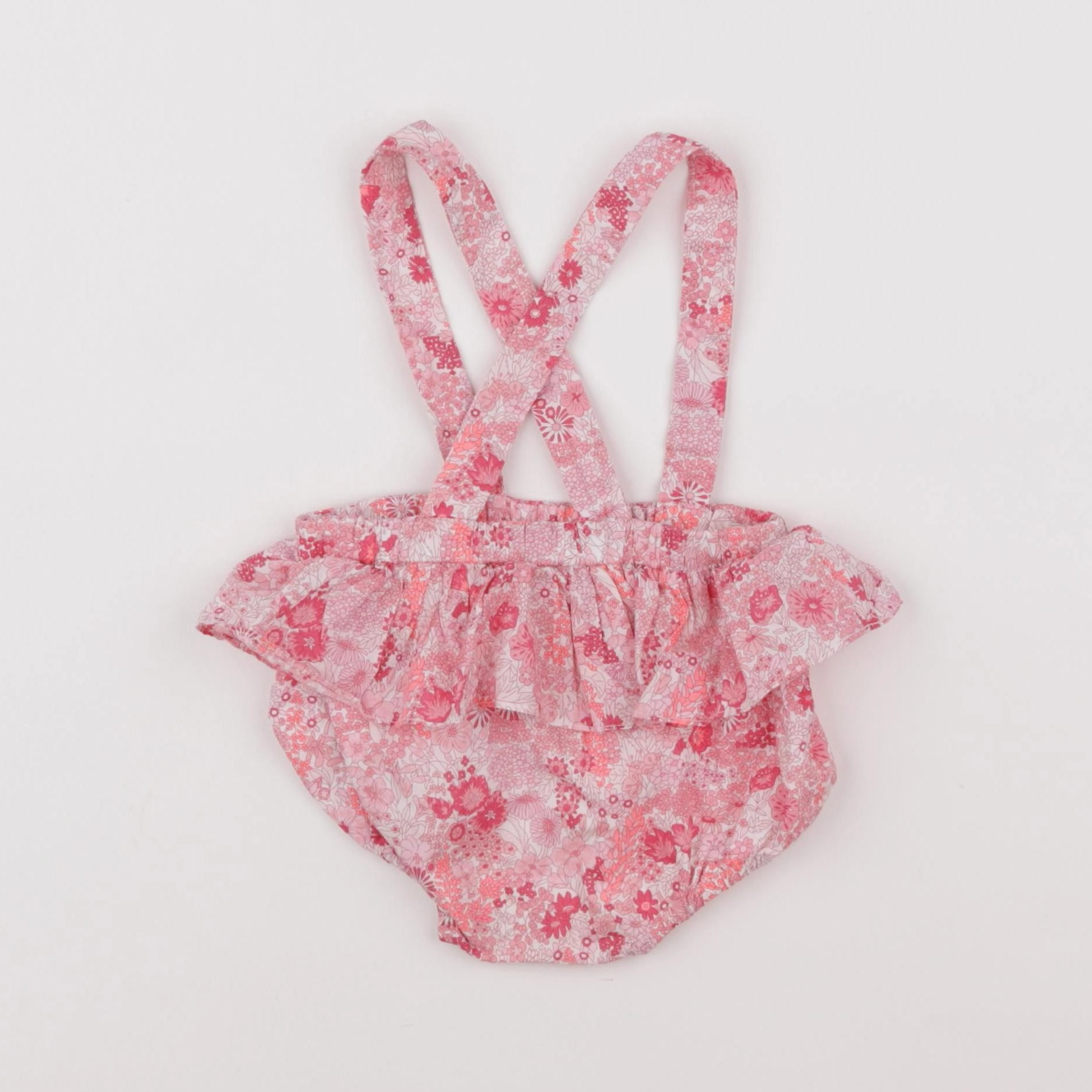 Jacadi - bloomer liberty blanc, rose - 6 mois