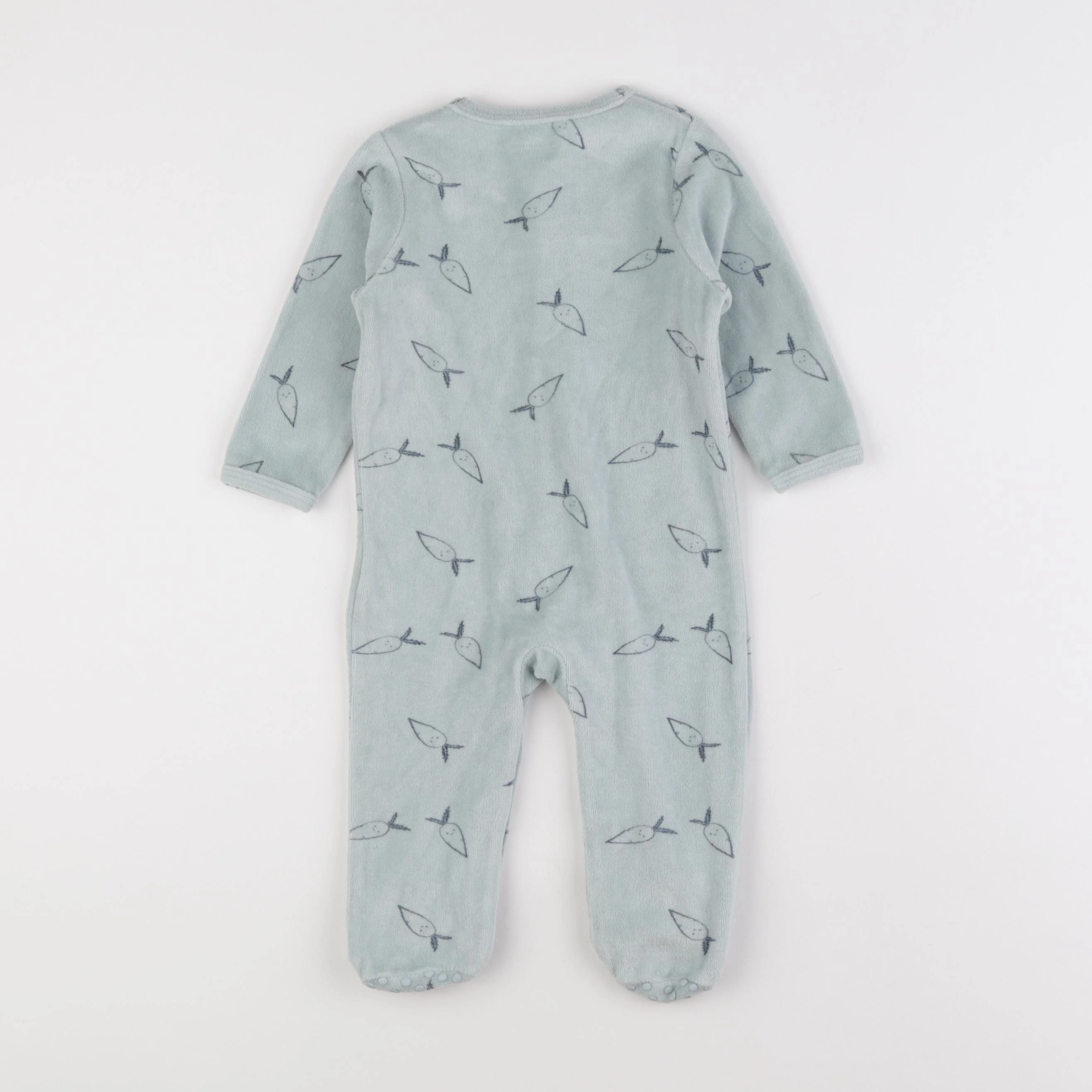 Vertbaudet - pyjama velours vert - 12 mois