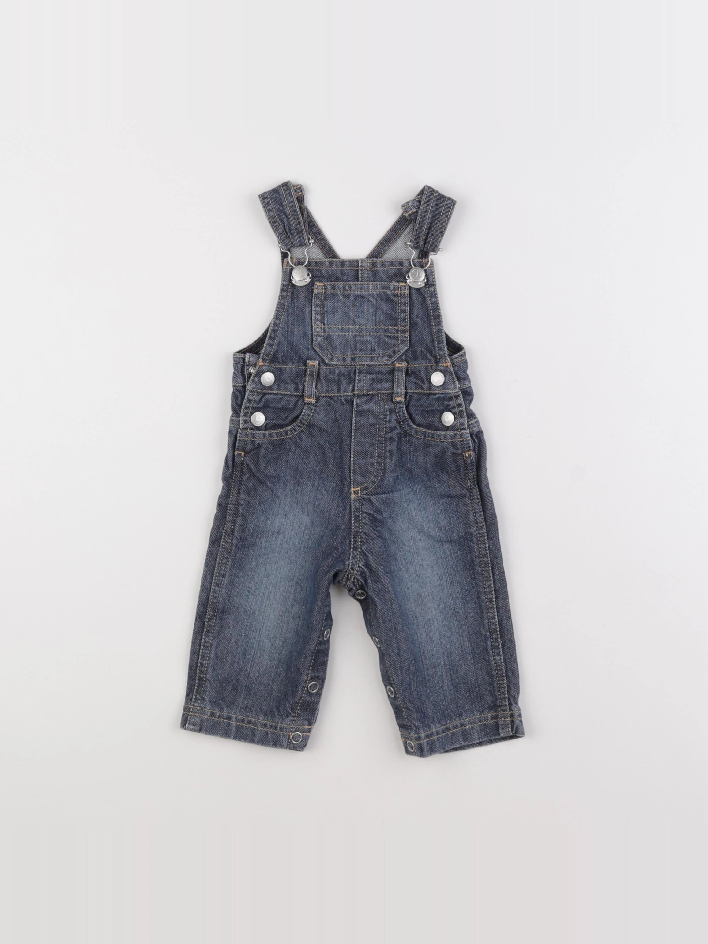 Petit Bateau - salopette bleu - 3 mois