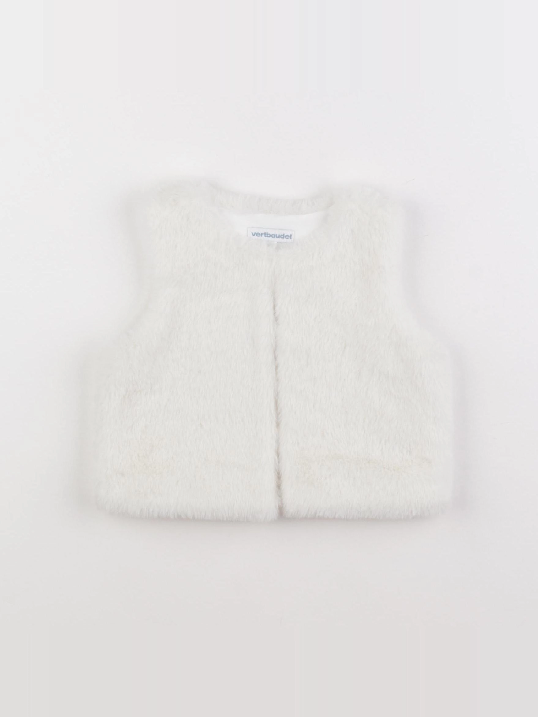 Vertbaudet - gilet blanc - 12 mois