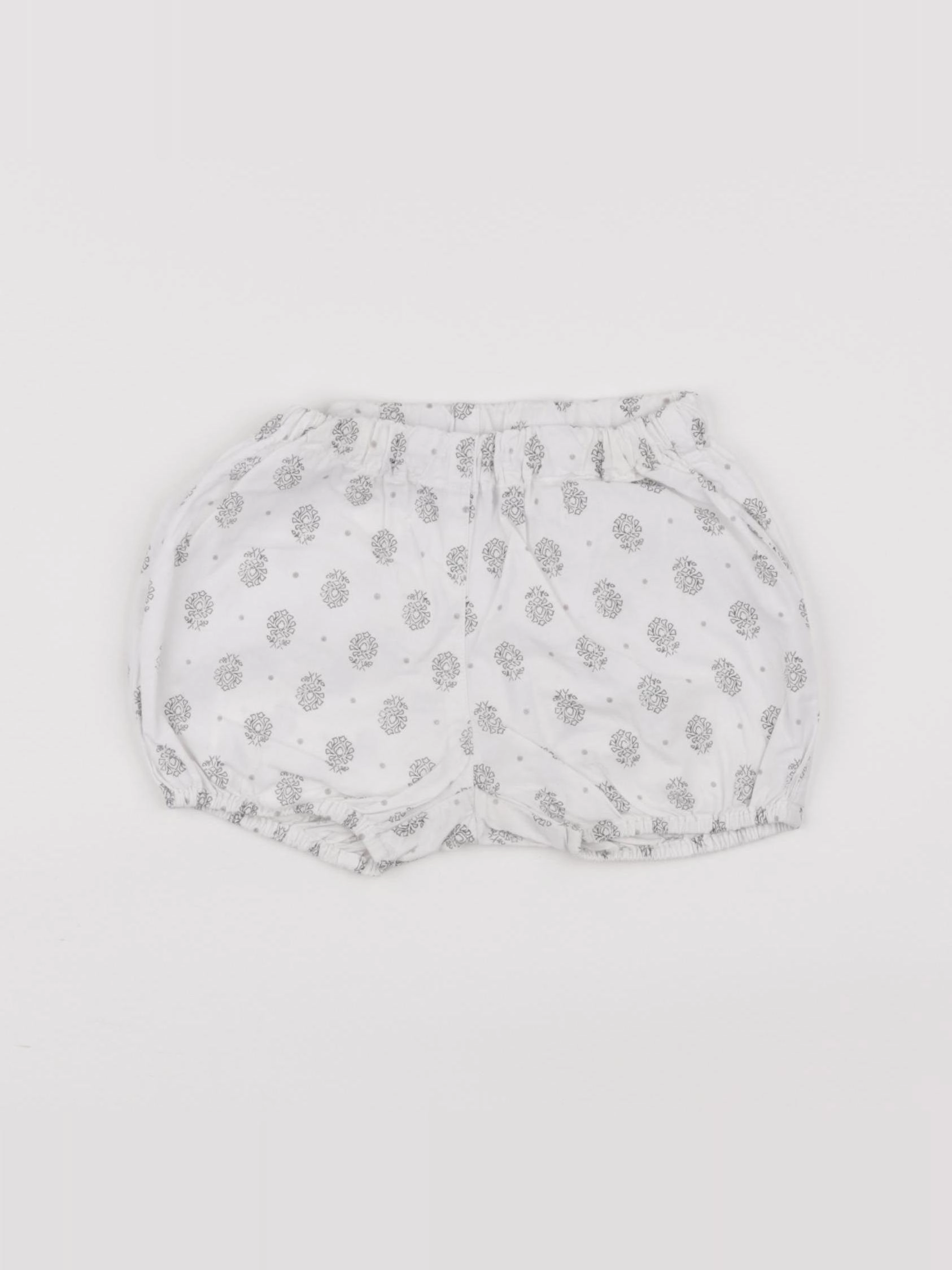 Petit Bateau - bloomer blanc - 12 mois