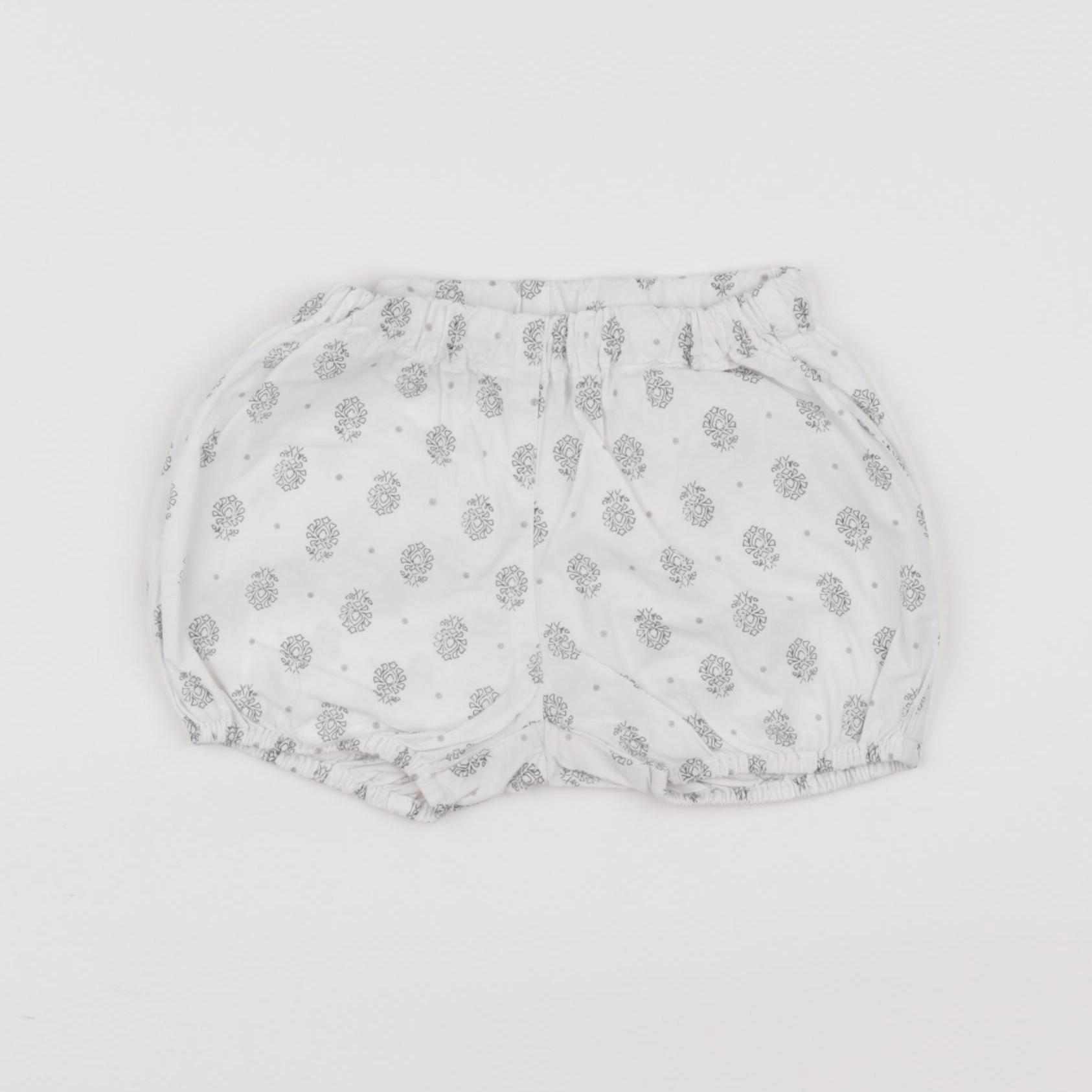 Petit Bateau - bloomer blanc - 12 mois