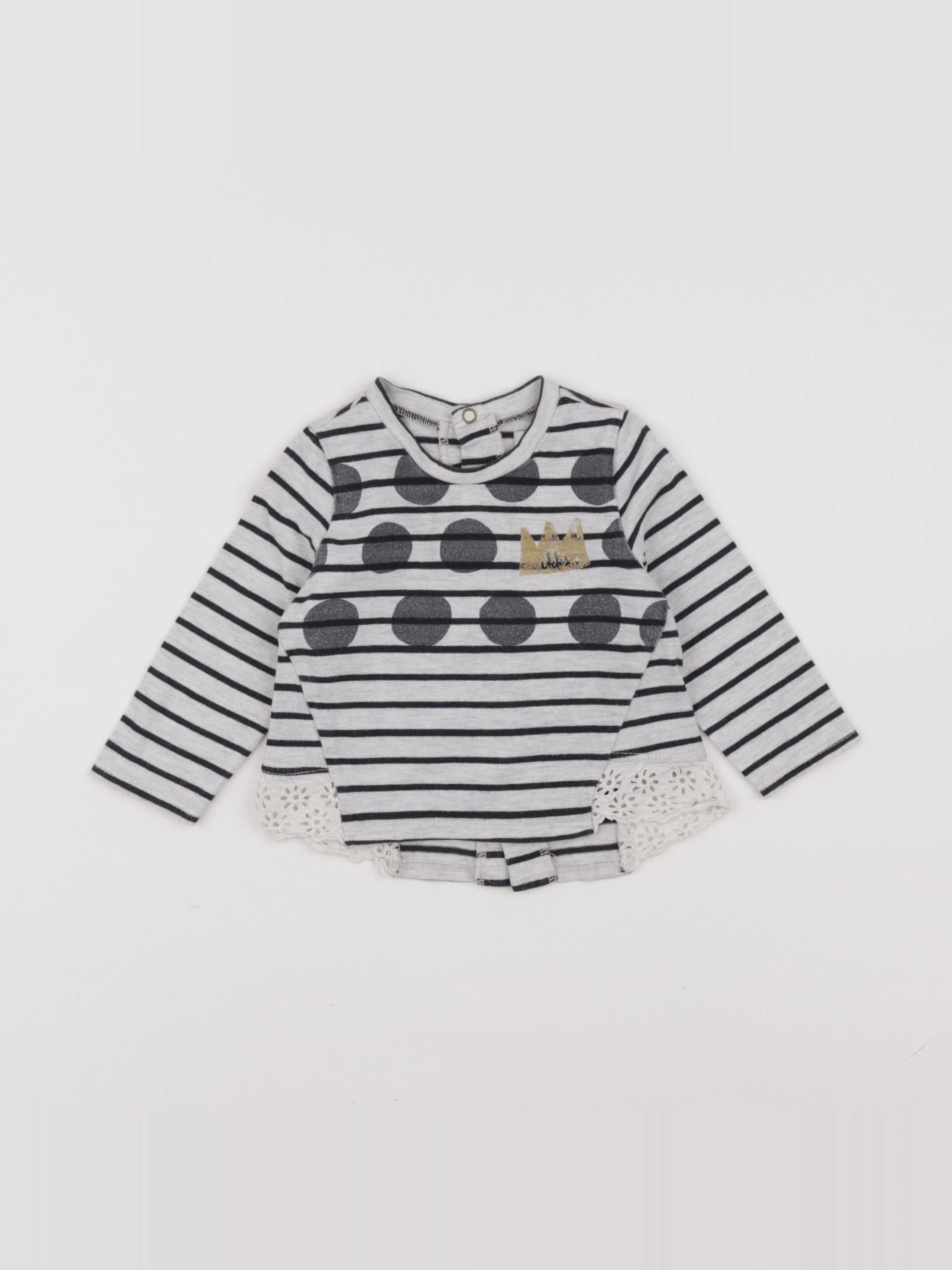 IKKS - tee-shirt gris - 12 mois
