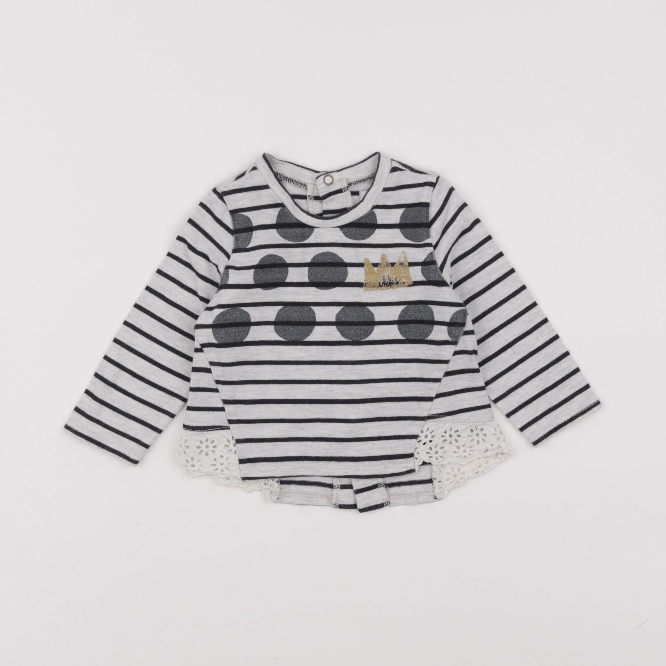 IKKS - tee-shirt gris - 12 mois