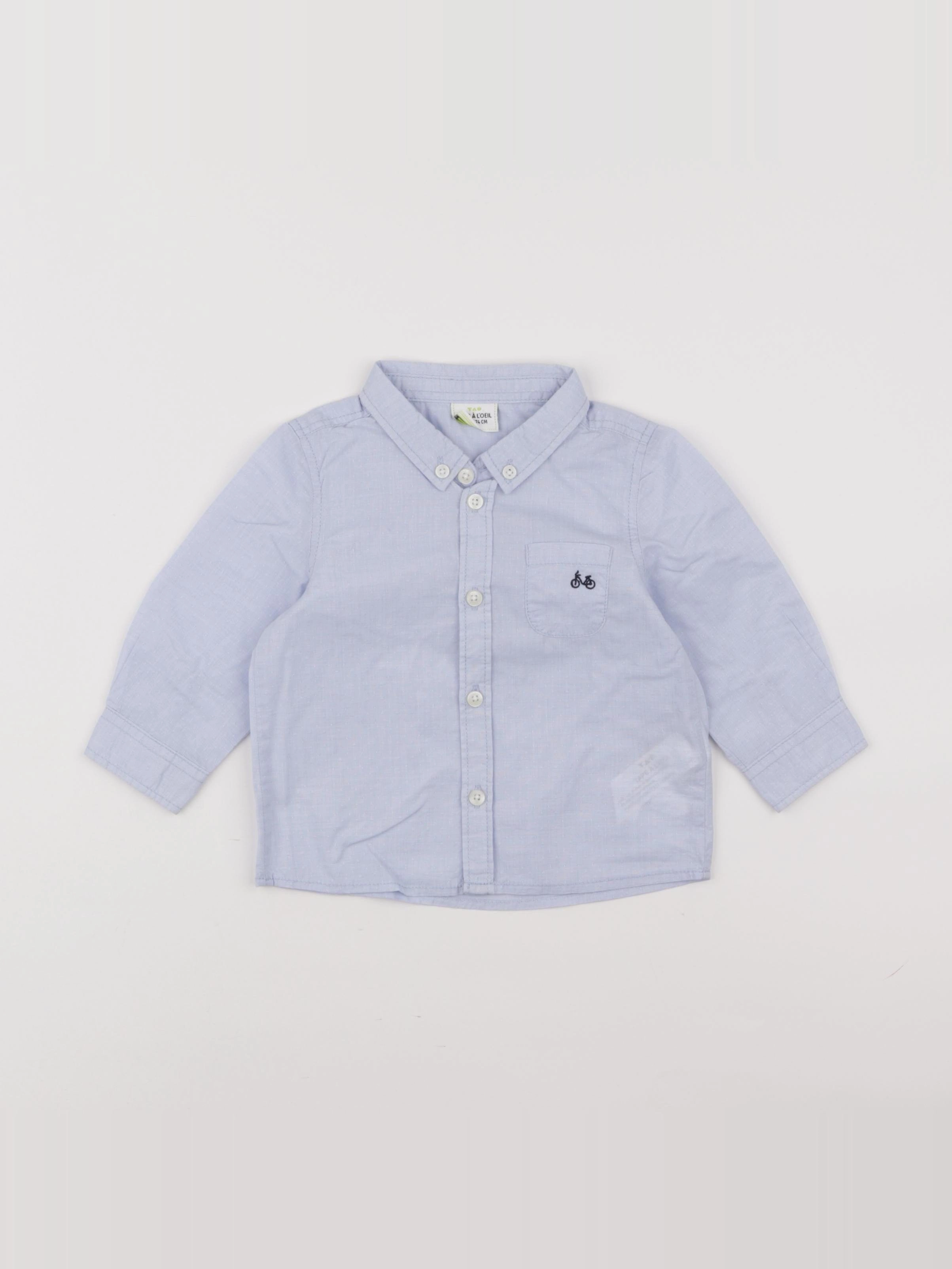 Tape à l'oeil - chemise bleu - 12 mois