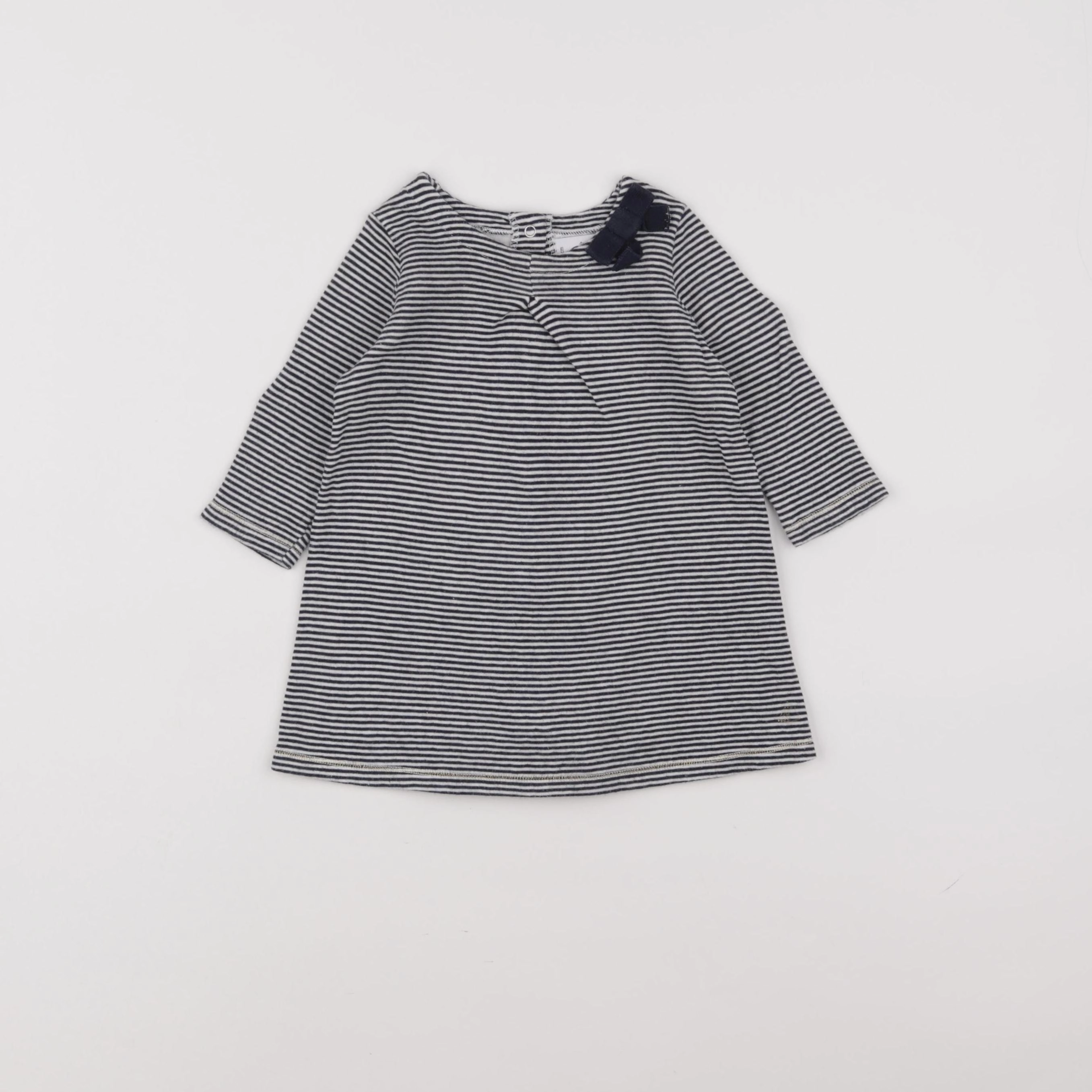 Petit Bateau - robe bleu - 6 mois
