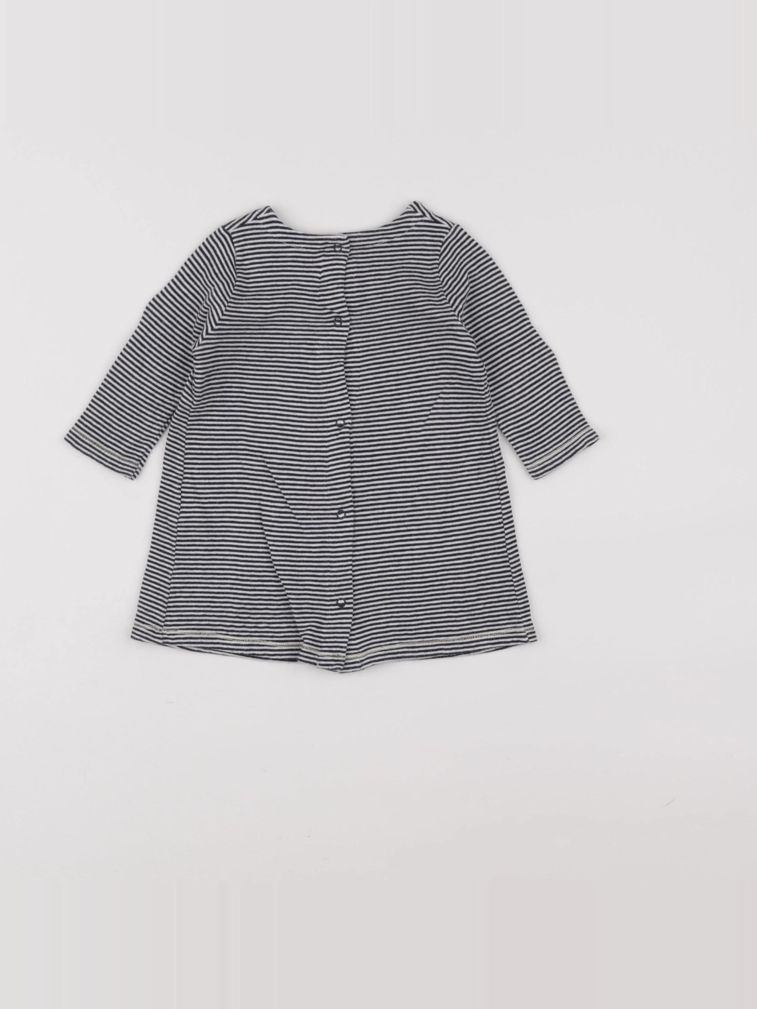 Petit Bateau - robe bleu - 6 mois