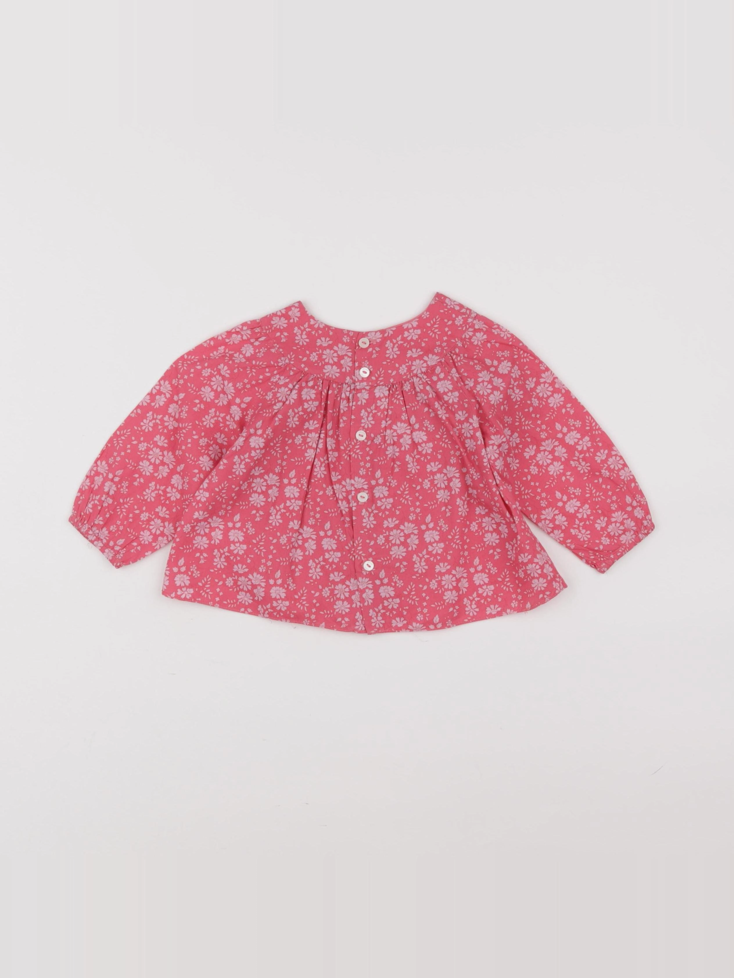 Jacadi - blouse liberty rose - 6 mois