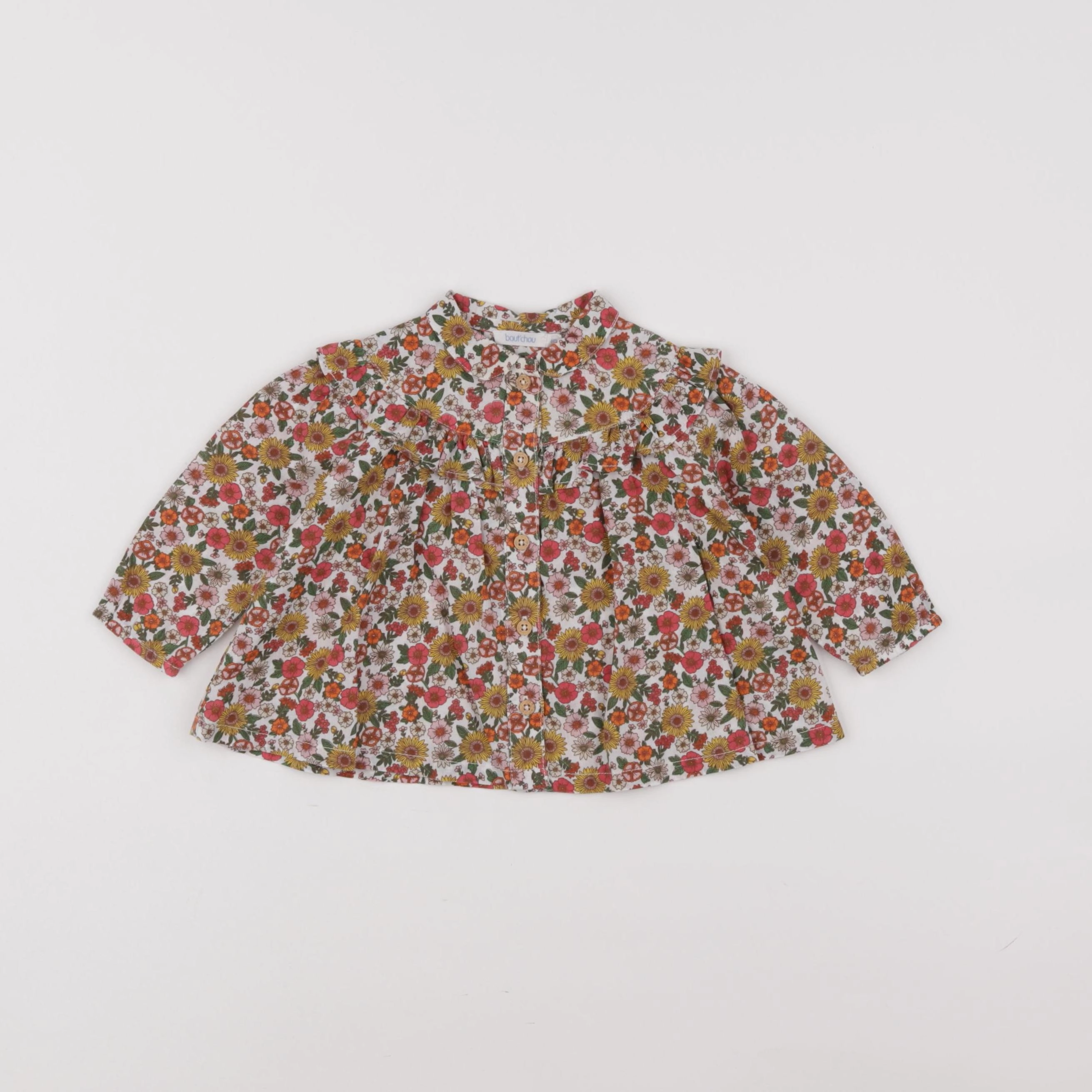 Boutchou - blouse multicolore - 6 mois