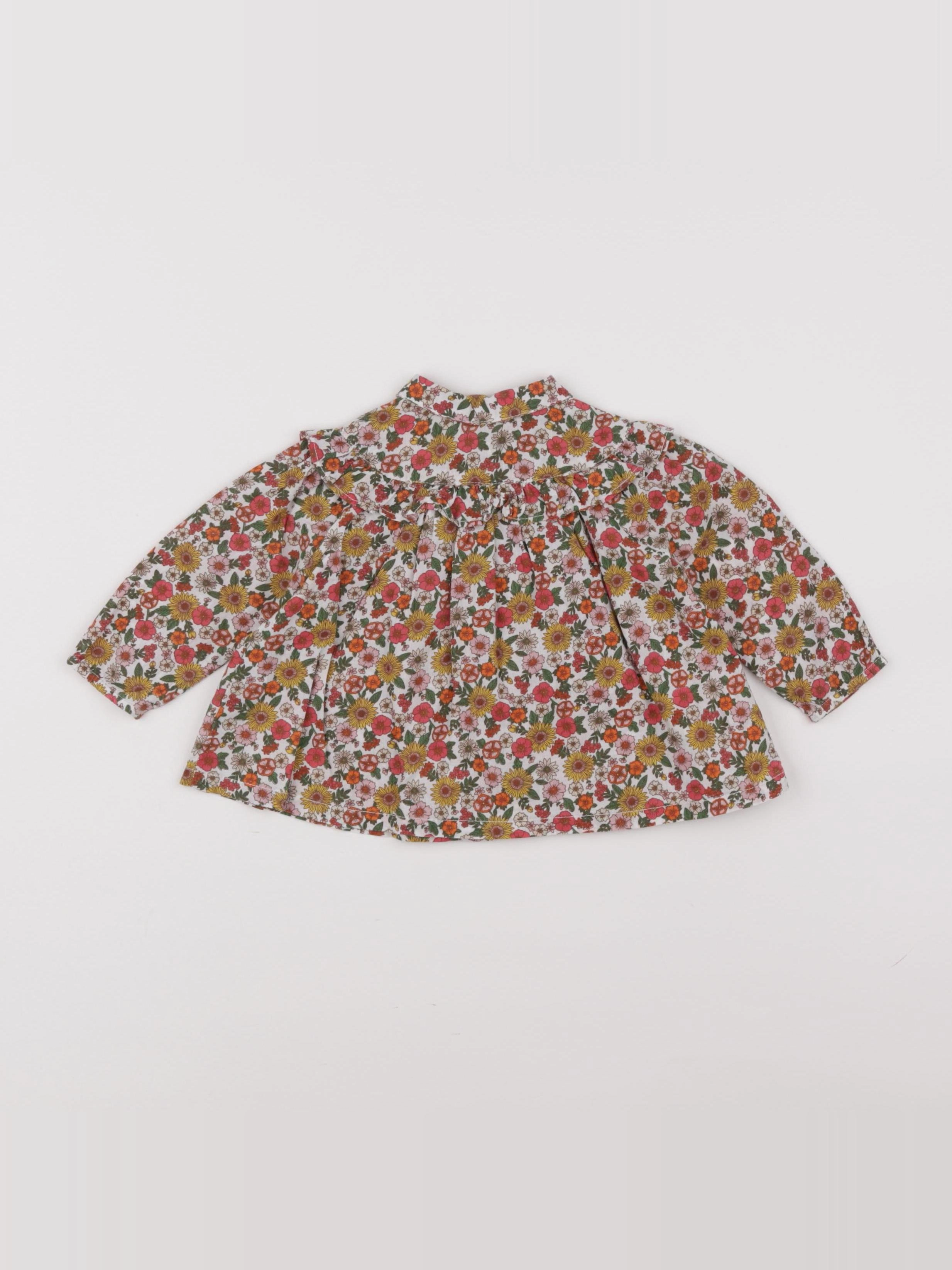 Boutchou - blouse multicolore - 6 mois
