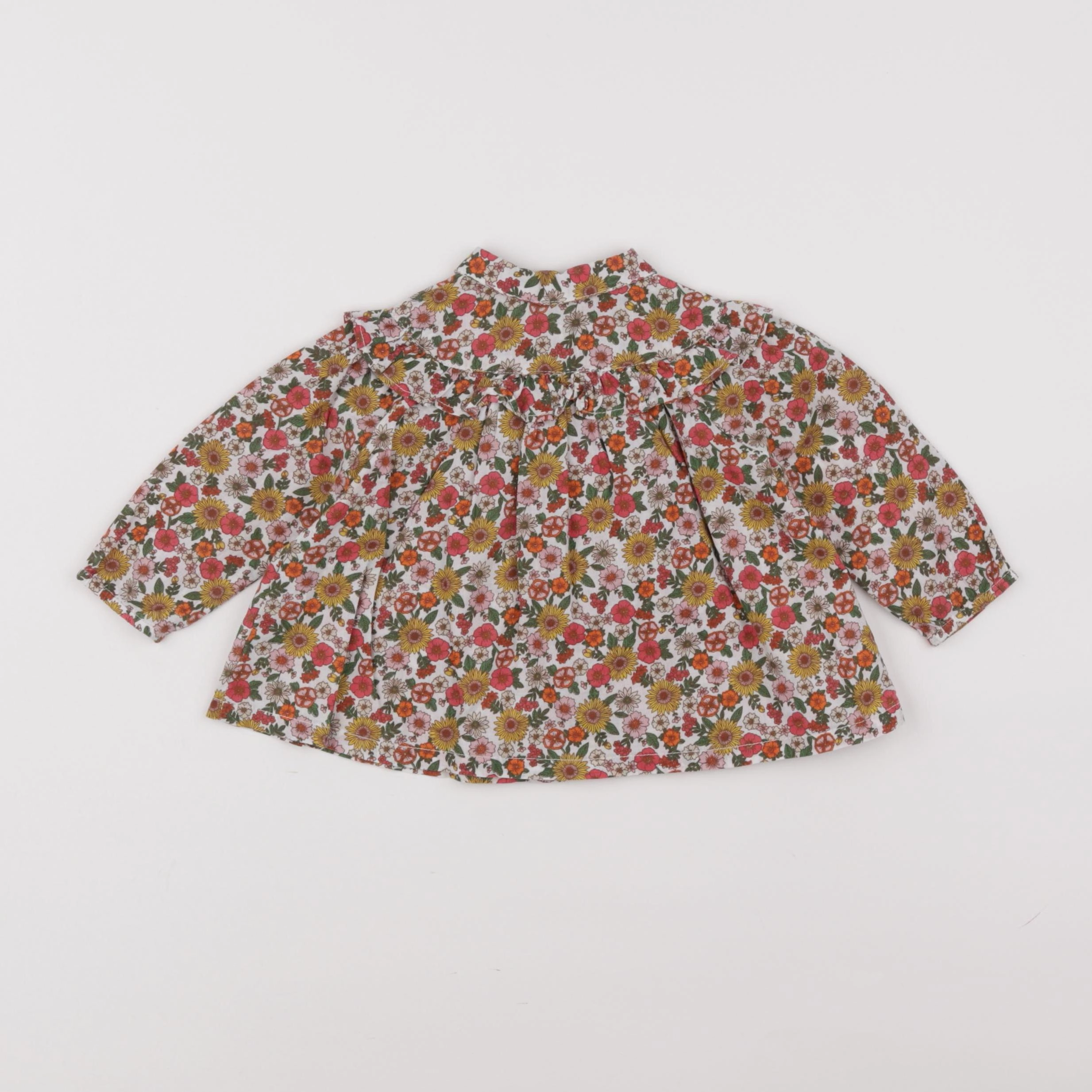 Boutchou - blouse multicolore - 6 mois
