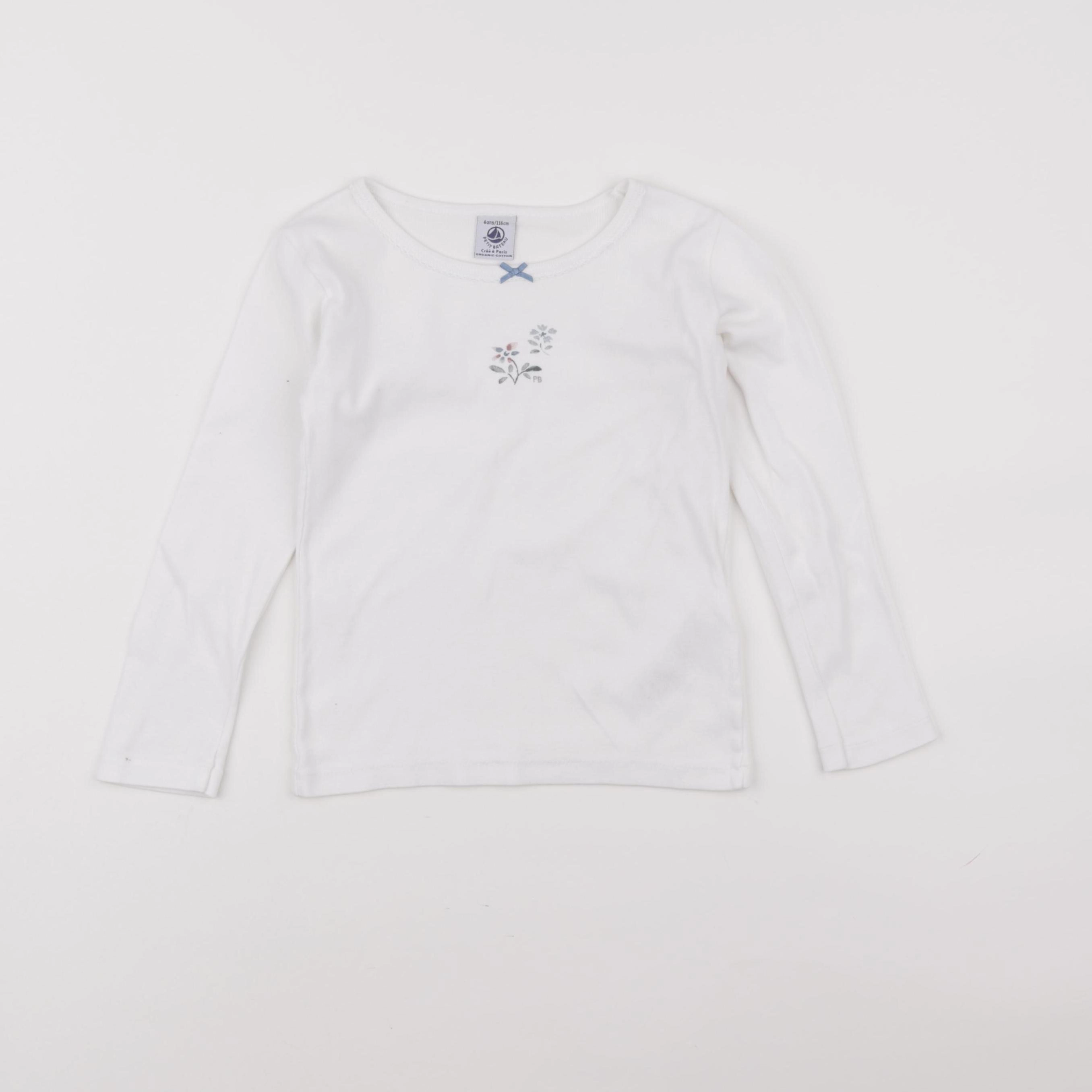 Petit Bateau - maillot de corps blanc - 6 ans